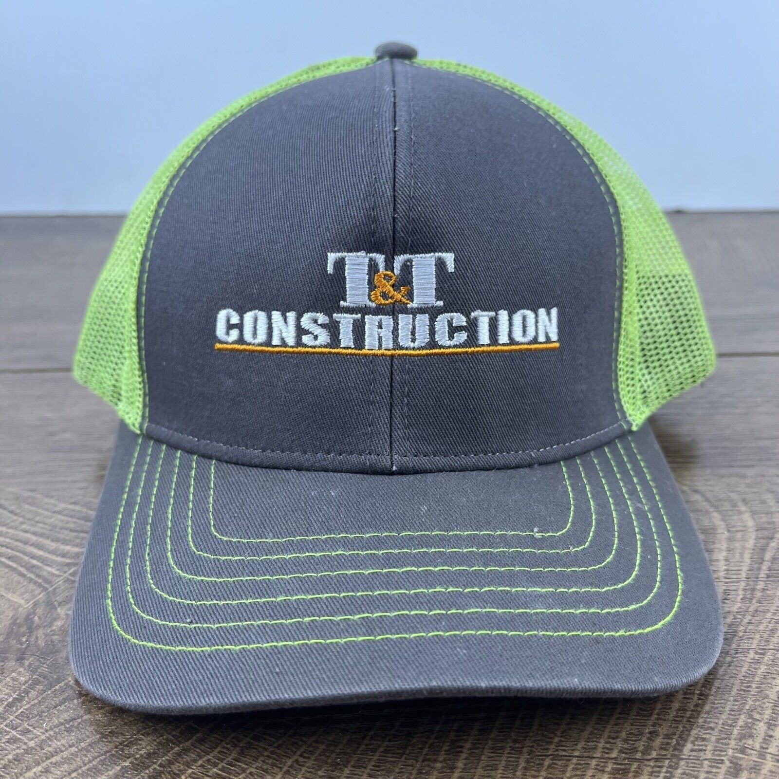 Other T&T Construction Hat Gray Cap Adjustable Hat Gray Adult Fit Size ONE SIZE - 2 Thumbnail