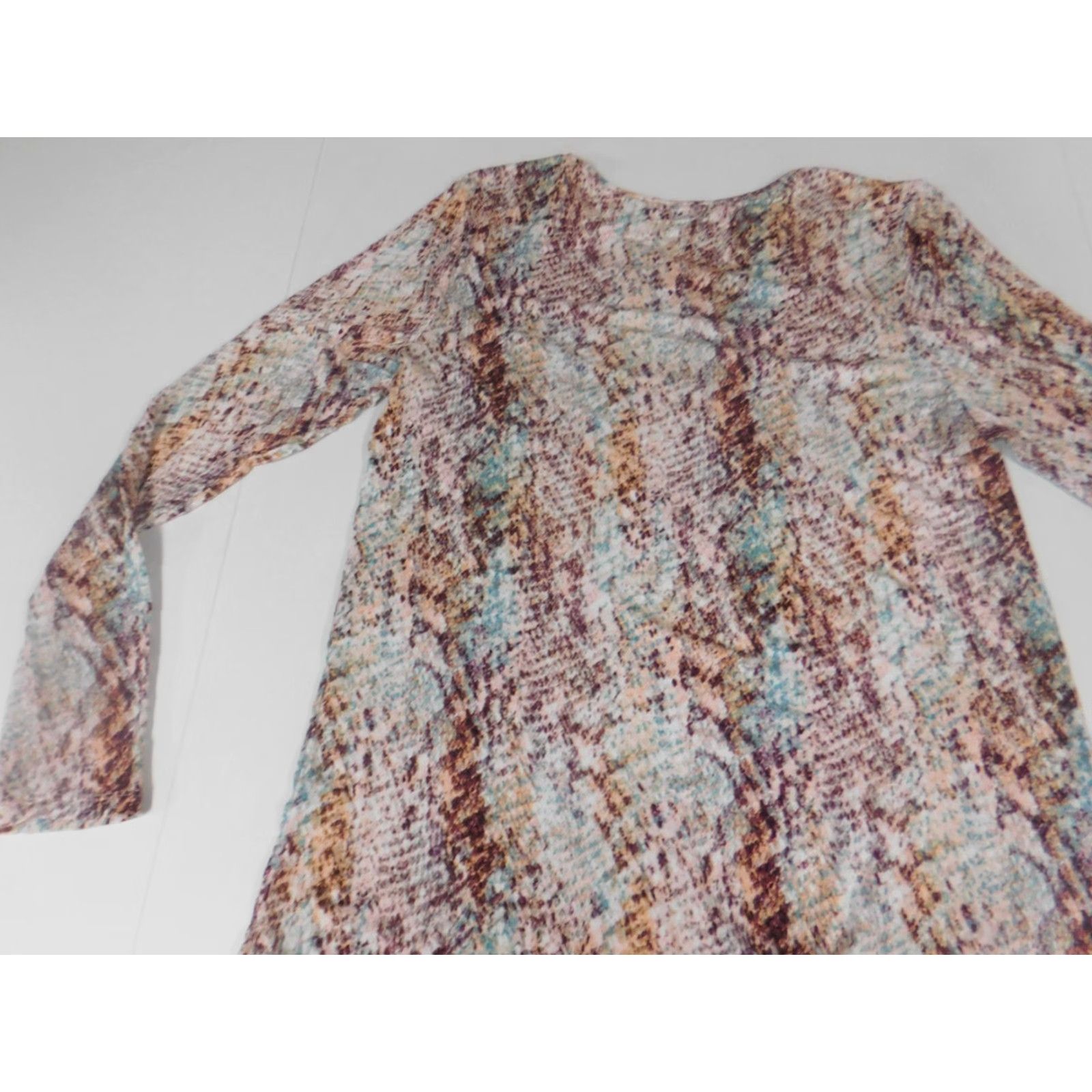 Apt. 9 Apt 9 Blouse Womens S Crew Neck Pullover Casual Multicolor Blue Stretch Shop Basic Classic Regular Size Small Size S / US 4 / IT 40 - 7 Thumbnail