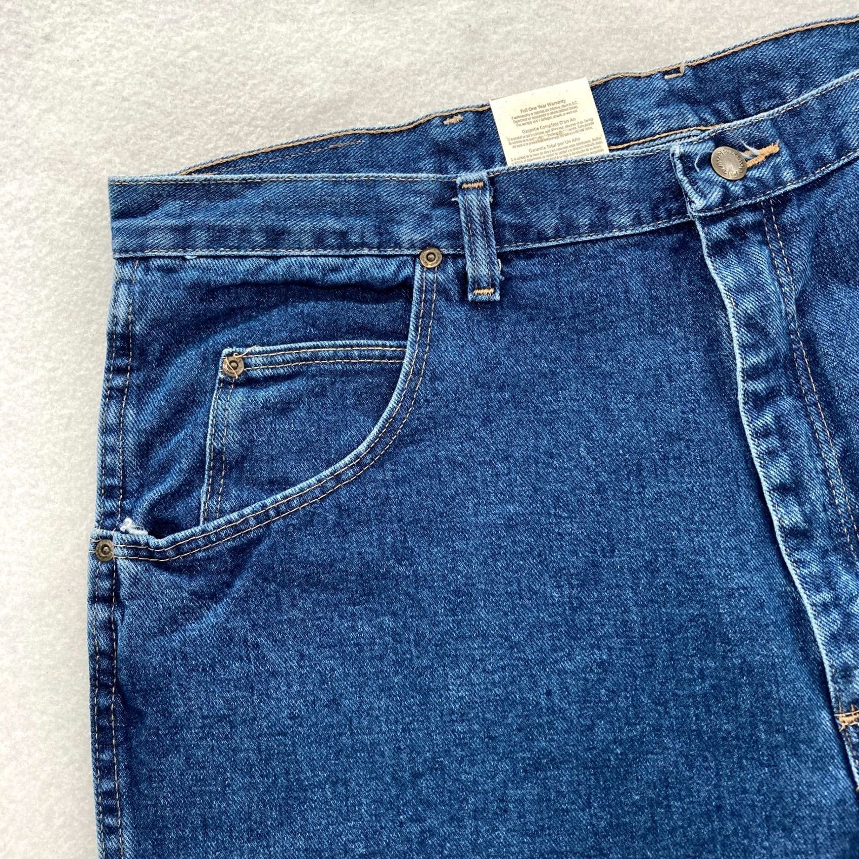 Wrangler Wrangler Jeans Mens 40x30 Relaxed Fit Straight Leg Dark Blue Denim Wrangler Rugged Wear Jeans Mens 40x30 Relaxed Fit Straight Leg Dark Blue Denim Size US 40 / EU 56 - 4 Thumbnail
