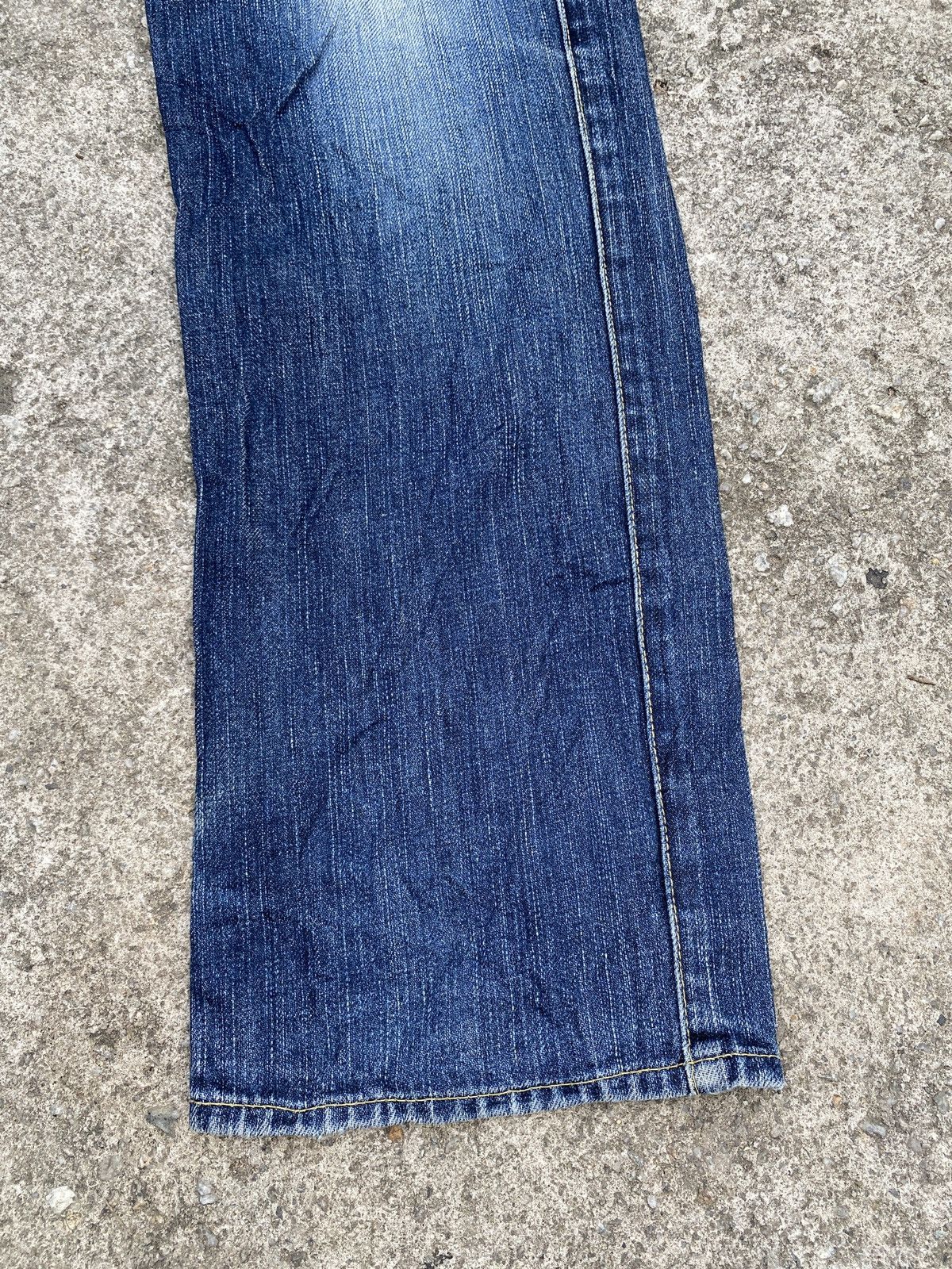 Issey Miyake × Japanese Brand Issey Miyake Blue Faded Patchwork Distressed Denim Size US 30 / EU 46 - 5 Thumbnail