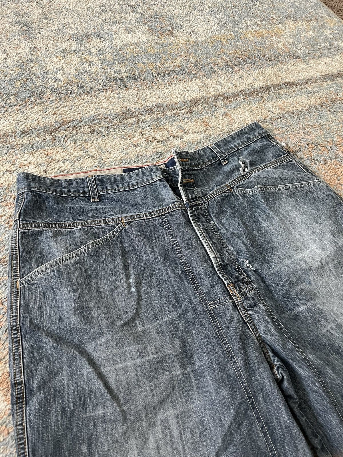 Marithe + Francois Girbaud VTG Marithe Girbaud Baggy Jorts Cut Raw Edge Y2K Size US 42 / EU 58 - 3 Thumbnail