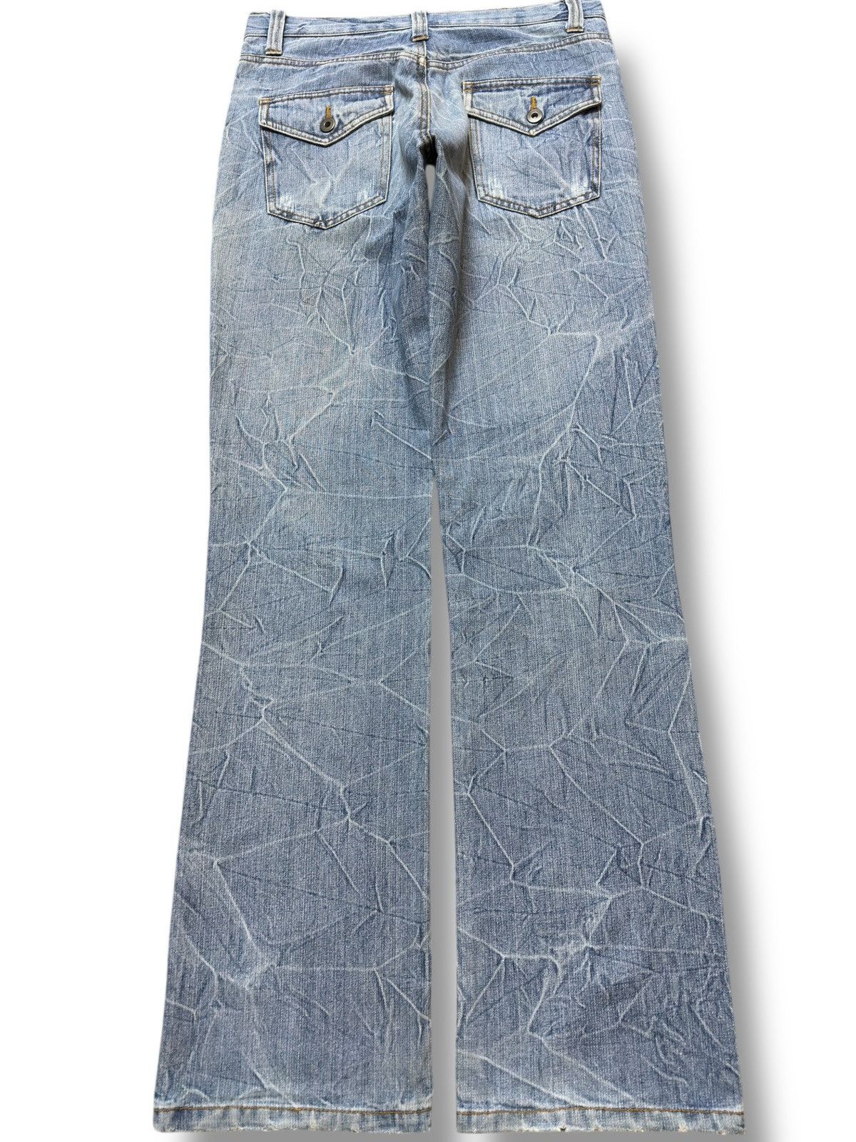 Le Grande Bleu (L.G.B.) Vintage Japanese Brand Honeycomb Faded Distressed Denim Size US 31 - 6 Thumbnail