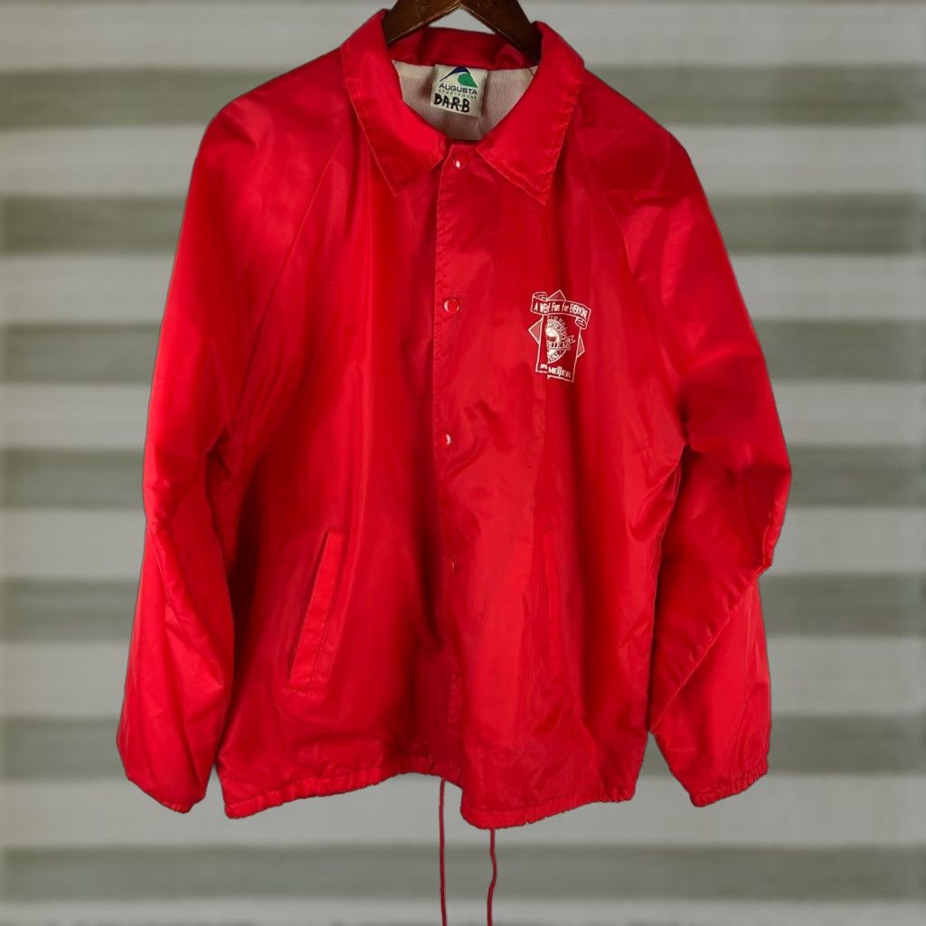 Augusta Sportswear VINTAGE Augusta Sportswear Coaches Jacket Mens Large Red National Strawberry Festival 80s 90s Jacket Coat Size US L / EU 52-54 / 3 - 1 Thumbnail