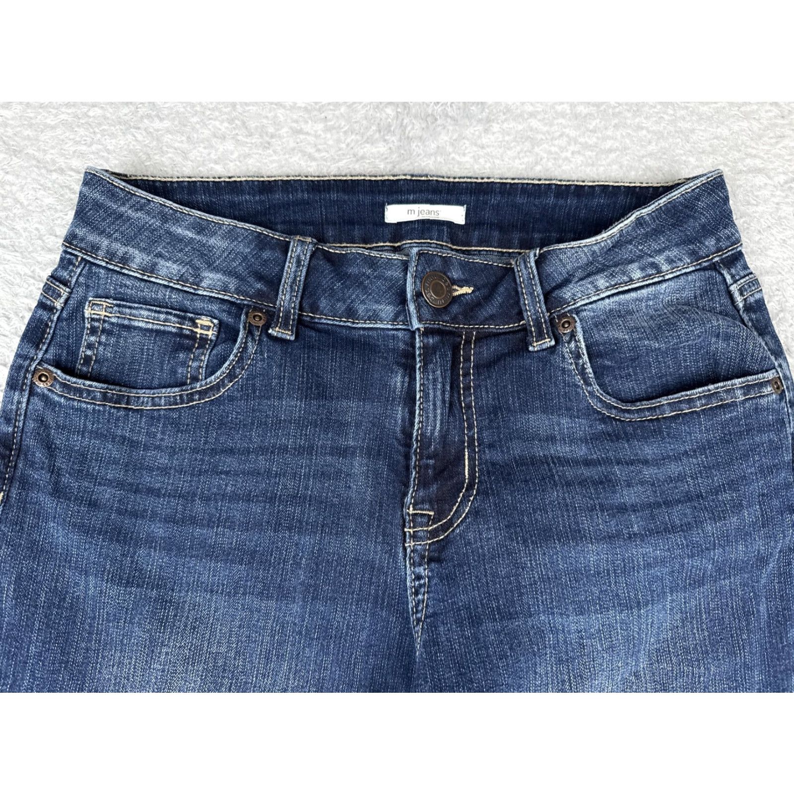 Vintage M Jeans by Maurice's Capri Pants Womens 8 Blue Denim Cropped Stretch Size 30" / US 8 / IT 44 - 4 Thumbnail
