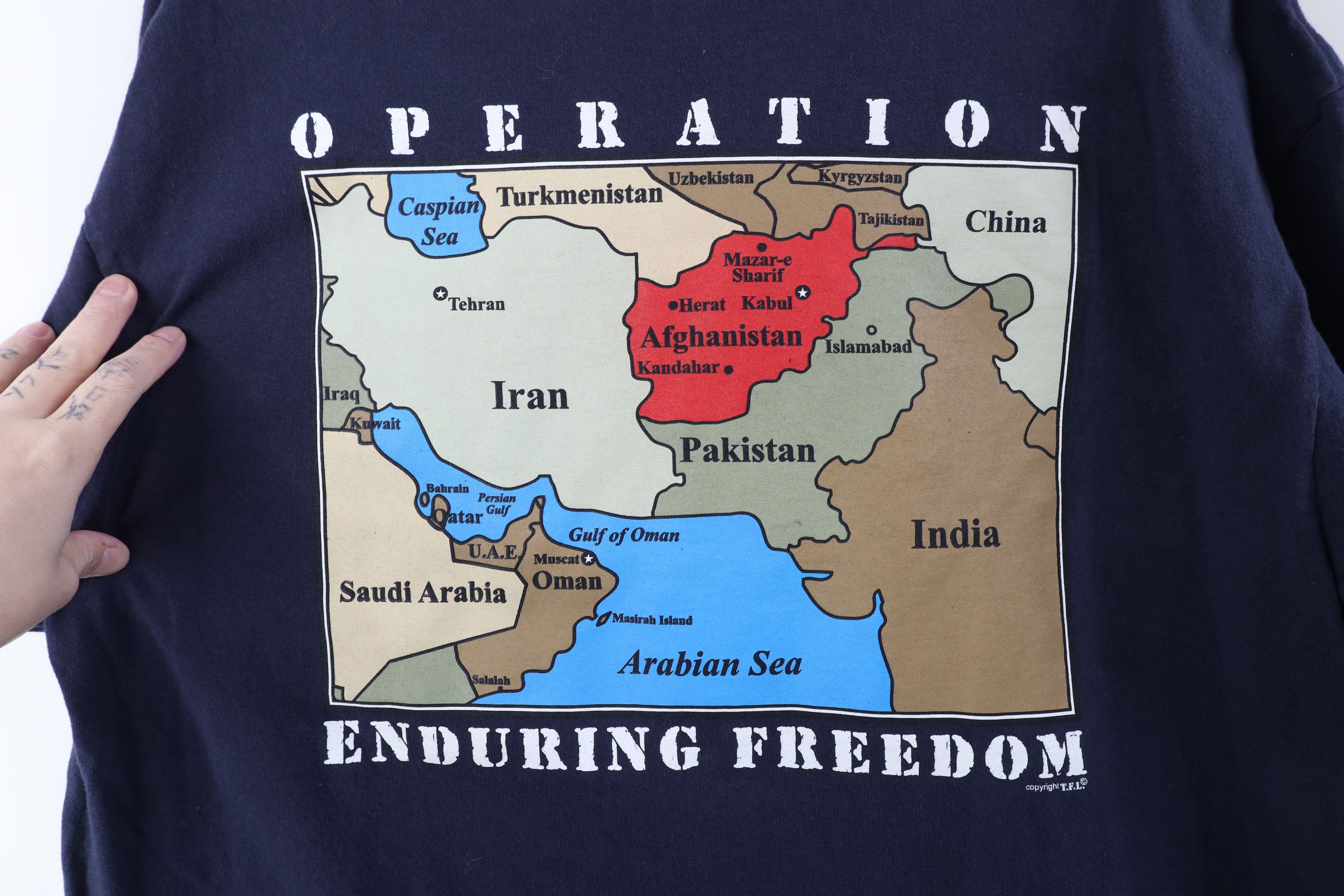 Vintage Vintage 90s Military Eagle Operation Enduring T-Shirt Size US XL / EU 56 / 4 - 11 Thumbnail