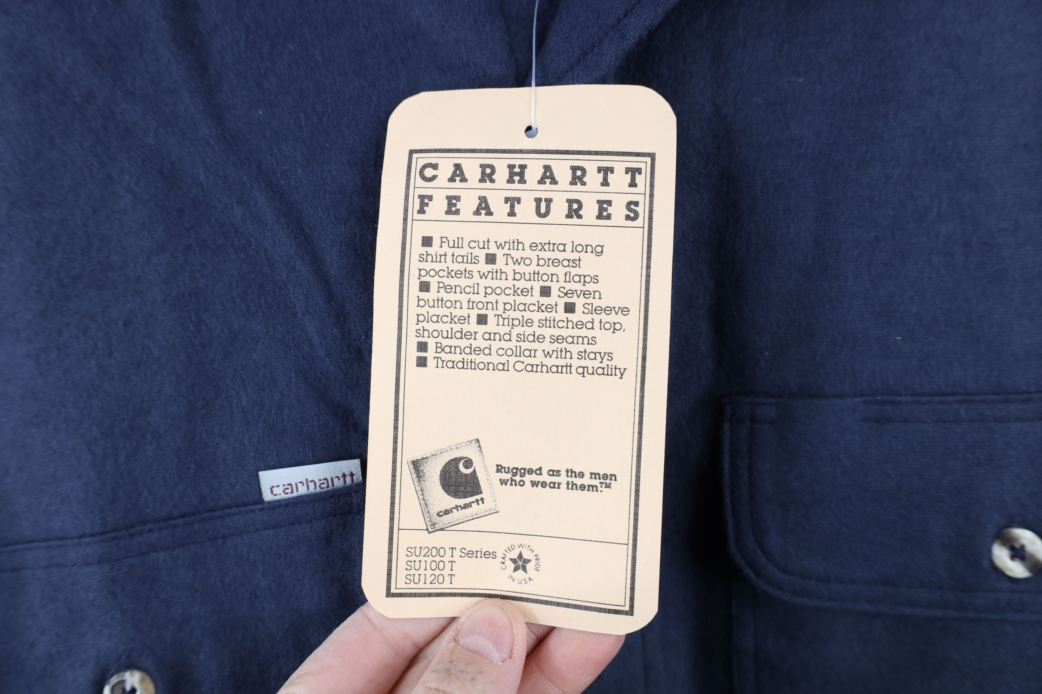 Carhartt × Vintage Deadstock Vintage 90s Carhartt Chamois Cloth Button Shirt Size US XXL / EU 58 / 5 - 6 Thumbnail