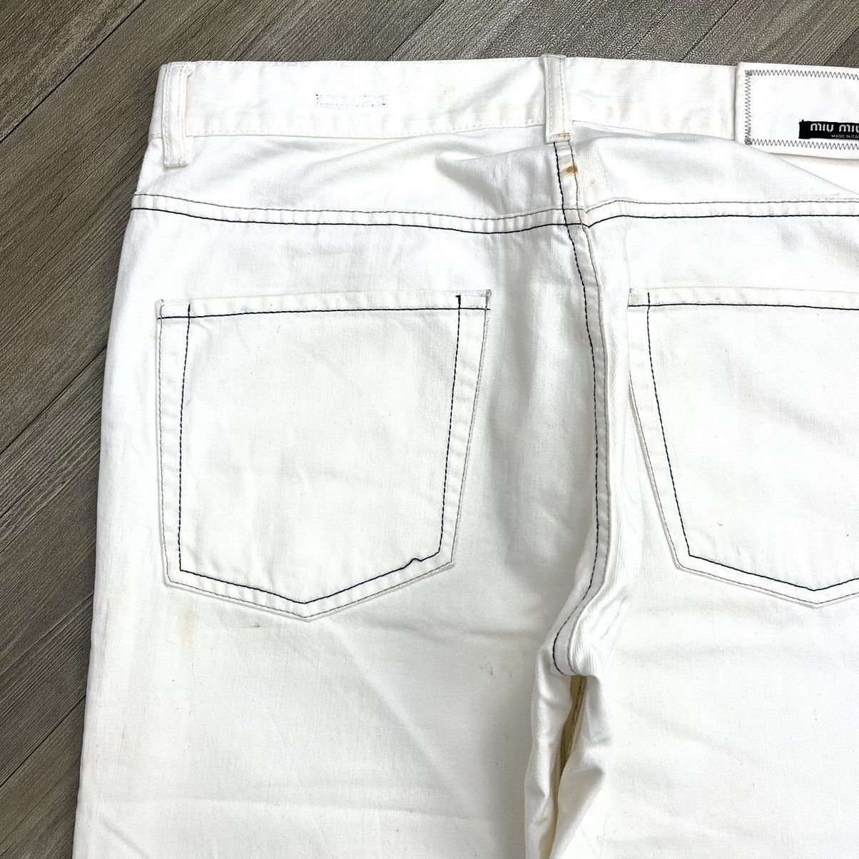 Miu Miu Miu Miu Denim White Pants Size US 30 / EU 46 - 9 Thumbnail