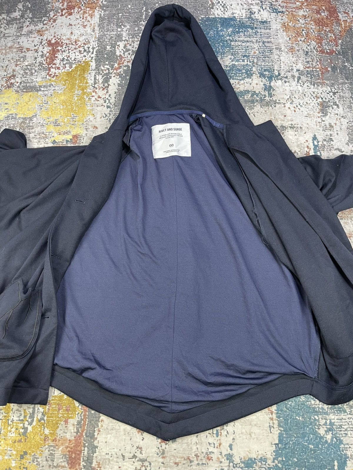 Japanese Brand Rivet And Surge JP Dino Dragon Button Down Hooded Sweatshirt Size ONE SIZE - 10 Thumbnail