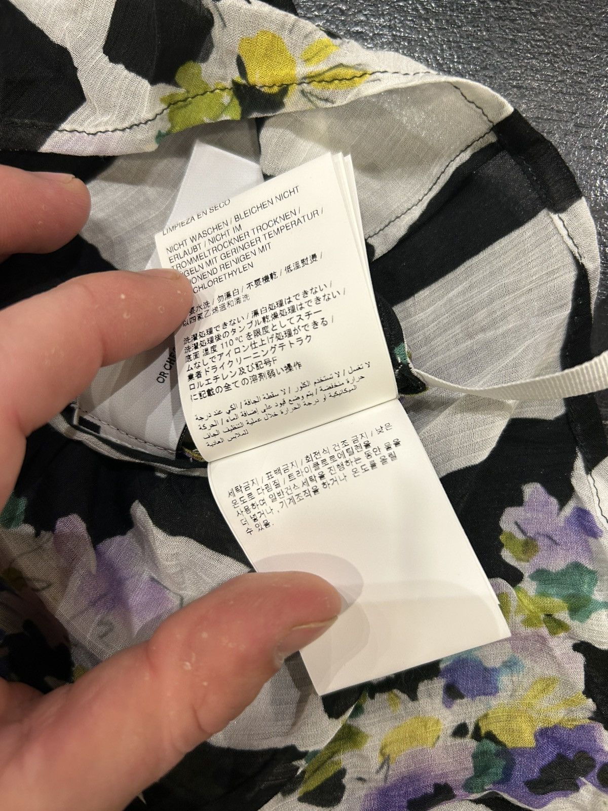 Off-White Off-White Checkerboard Floral Sheer Button Up Size US XXS / EU 40 - 7 Thumbnail