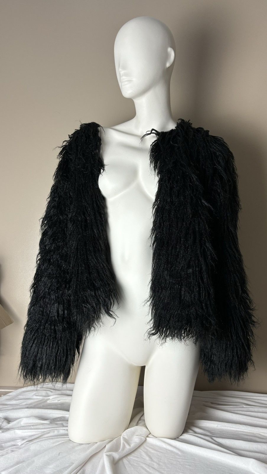 Vintage Faux fur mohair opium style jacket coat Size M / US 6-8 / IT 42-44 - 1 Thumbnail