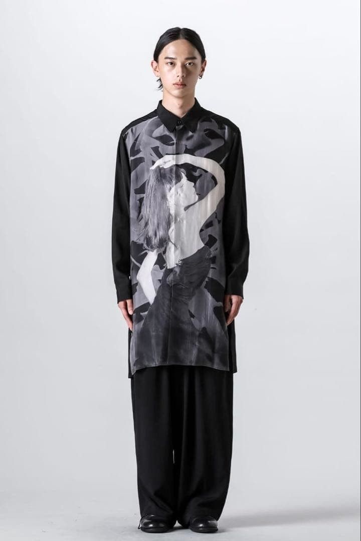 Yohji Yamamoto YOHJI YAMAMOTO POUR HOMME Printed Long Sleeve Shirt Size US L / EU 52-54 / 3 - 2 Thumbnail
