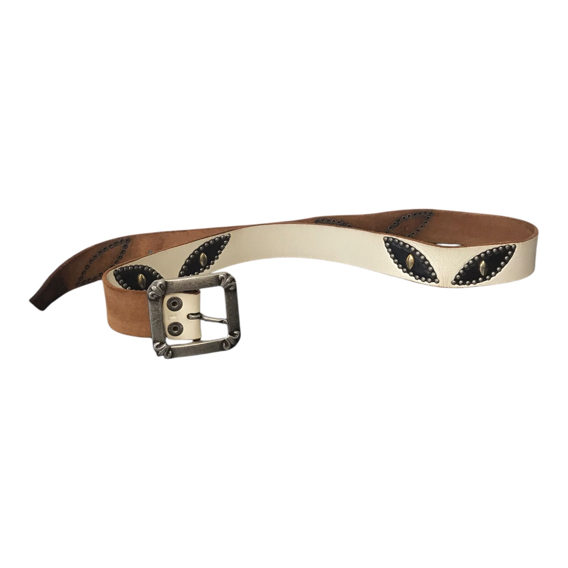 Hysteric Glamour × If Six Was Nine × Other Other Leather Studded White Belt Size ONE SIZE - 2 Thumbnail