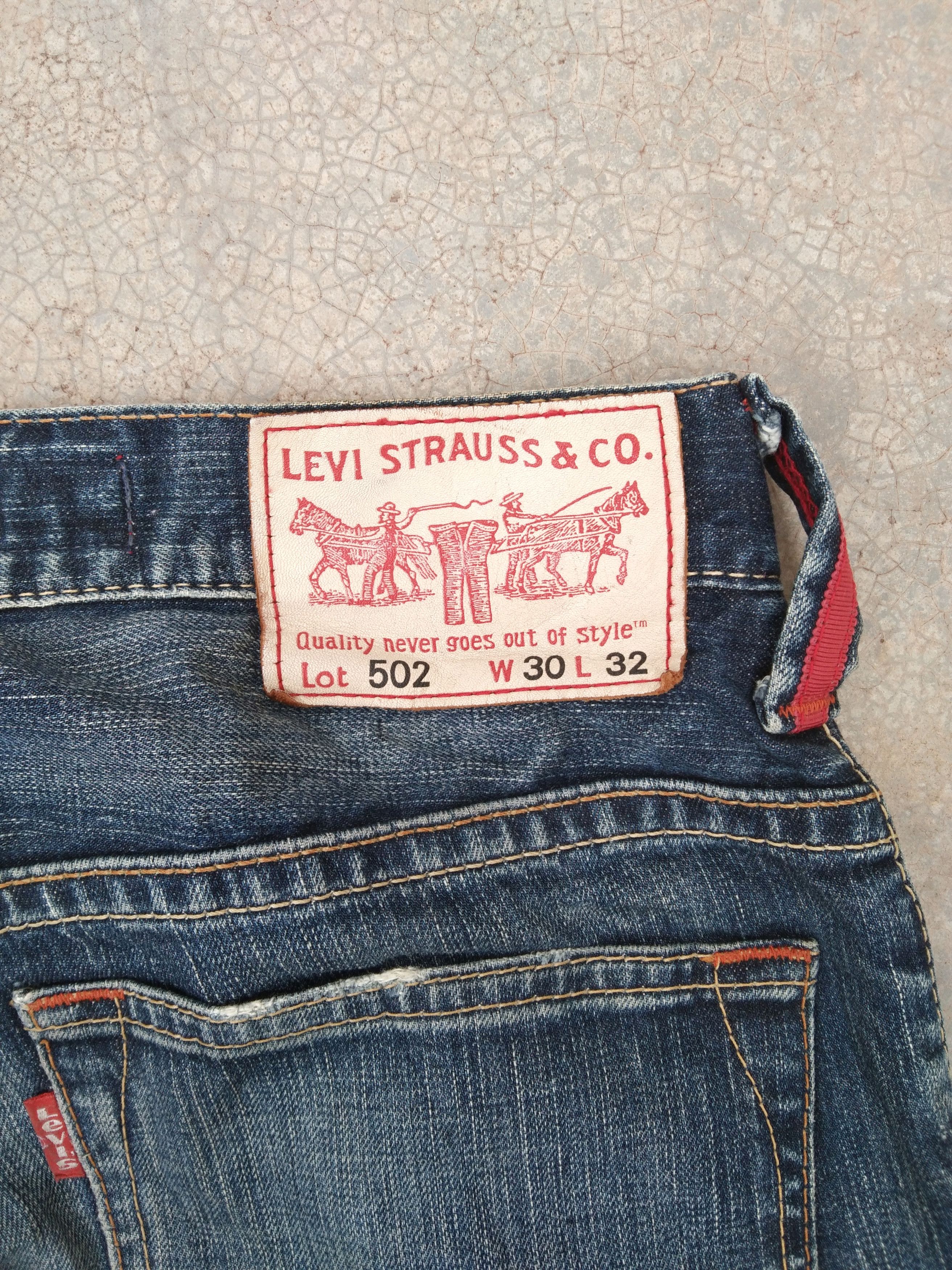Levi's Vintage Levi's Jeans 502 Straight Leg Distressed Denim 30x30 Size US 30 / EU 46 - 3 Thumbnail