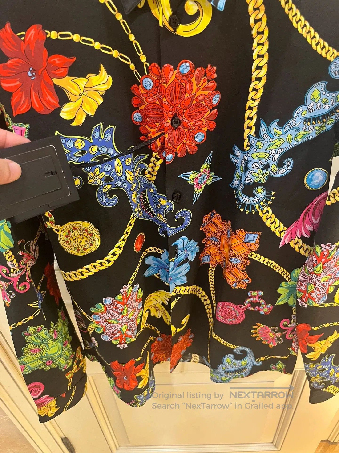 Versace Versace Classic Floral Chain Print Shirt. Size US M / EU 48-50 / 2 - 6 Thumbnail