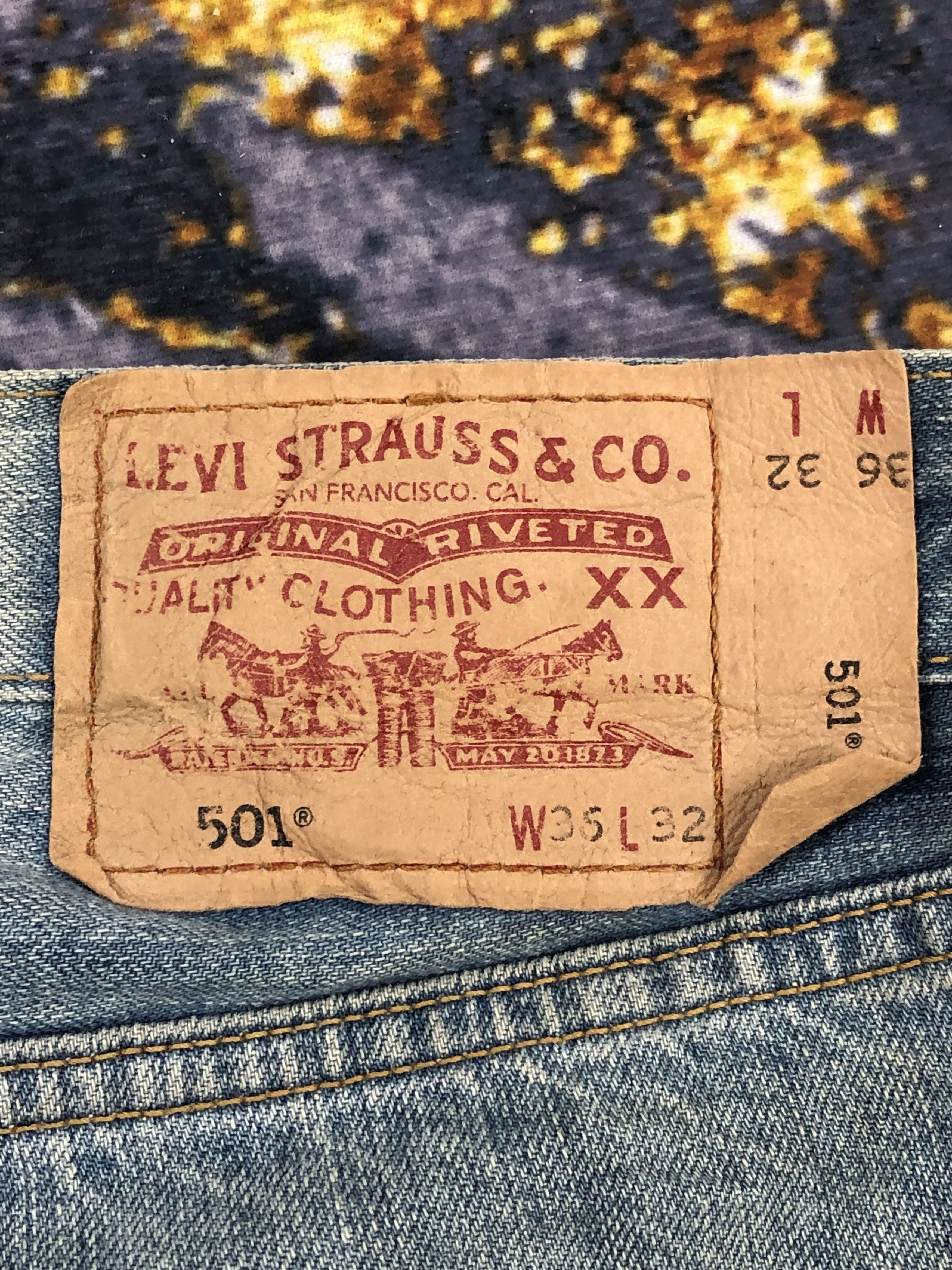 Levi's Vintage Levis 501 Distressed Faded Blue Jeans DPP0071 Size US 38 / EU 54 - 5 Thumbnail
