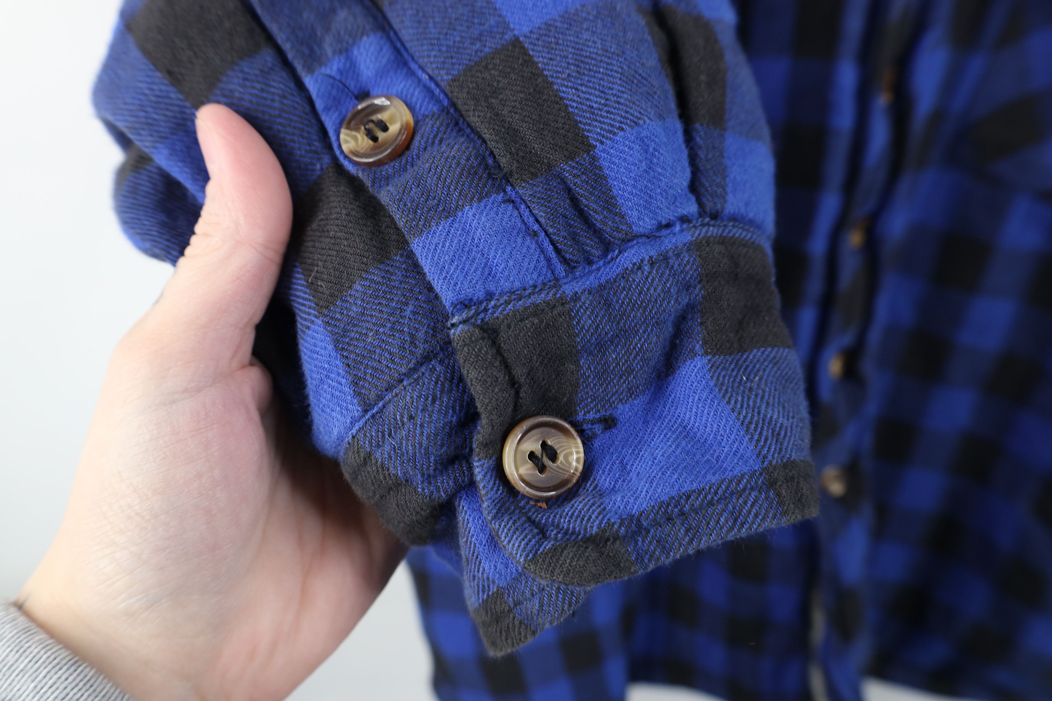 Vintage Vintage 90s Streetwear Lined Hooded Flannel Shirt Jacket Size US XL / EU 56 / 4 - 7 Thumbnail