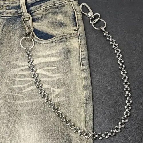 Jewelry Punk Waist Pants Chain Wallet Chain Keychain Size ONE SIZE - 2 Thumbnail