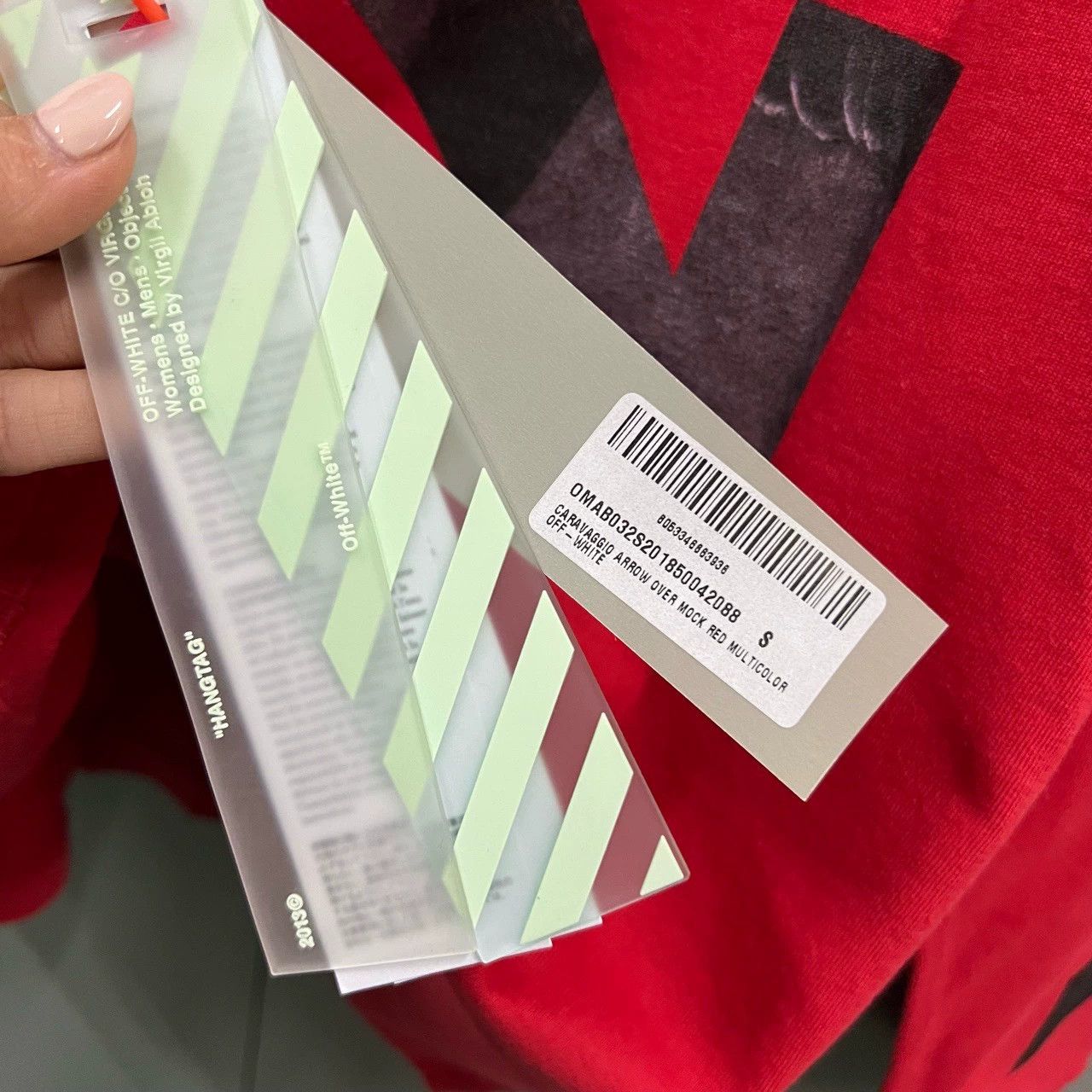Off-White off-white red long sleeve graphic shirt Size US XXS / EU 40 - 6 Thumbnail