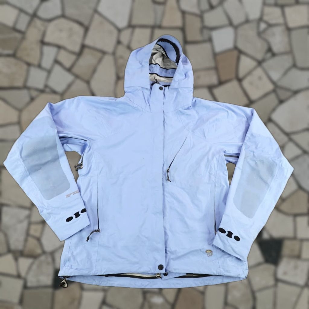 Mountain Hardwear VINTAGE Mountain Hardwear Jacket Women Medium Blue Descent DT Hybrid Fleece Shell Hooded Water Resistant Windproof Pockets 90s? Size M / US 6-8 / IT 42-44 - 1 Thumbnail