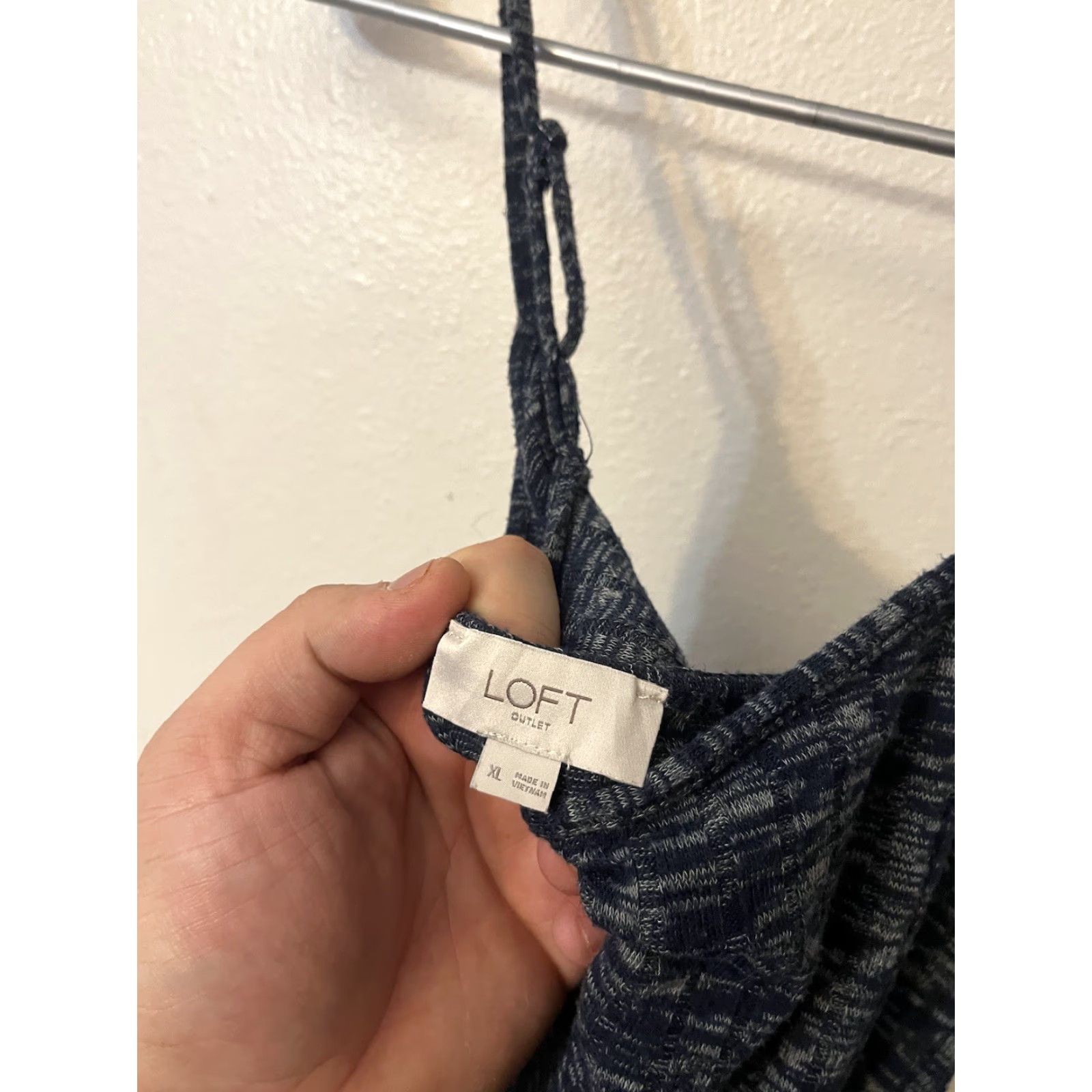 Loft LOFT Camisole Tank Women’s XL Blue Heather Print Multicolor Polyester Sleeveless Pullover Casual Travel Workwear Shirt Womens 90s? Size ONE SIZE - 3 Thumbnail