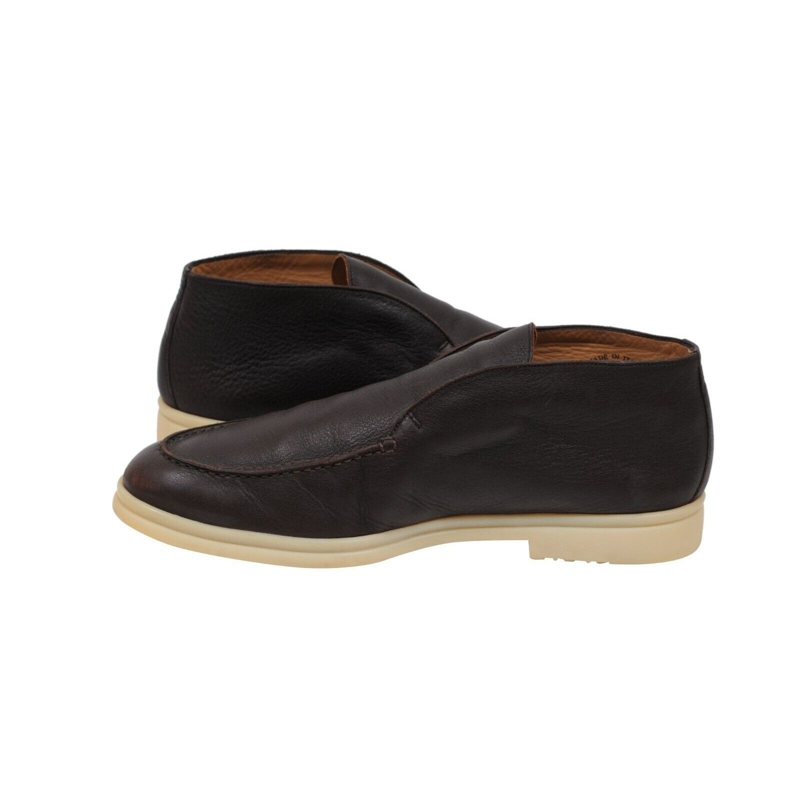 Loro Piana Brown Leather Open Walk Boots - 01881 Size US 11.5 / EU 44-45 - 9 Thumbnail