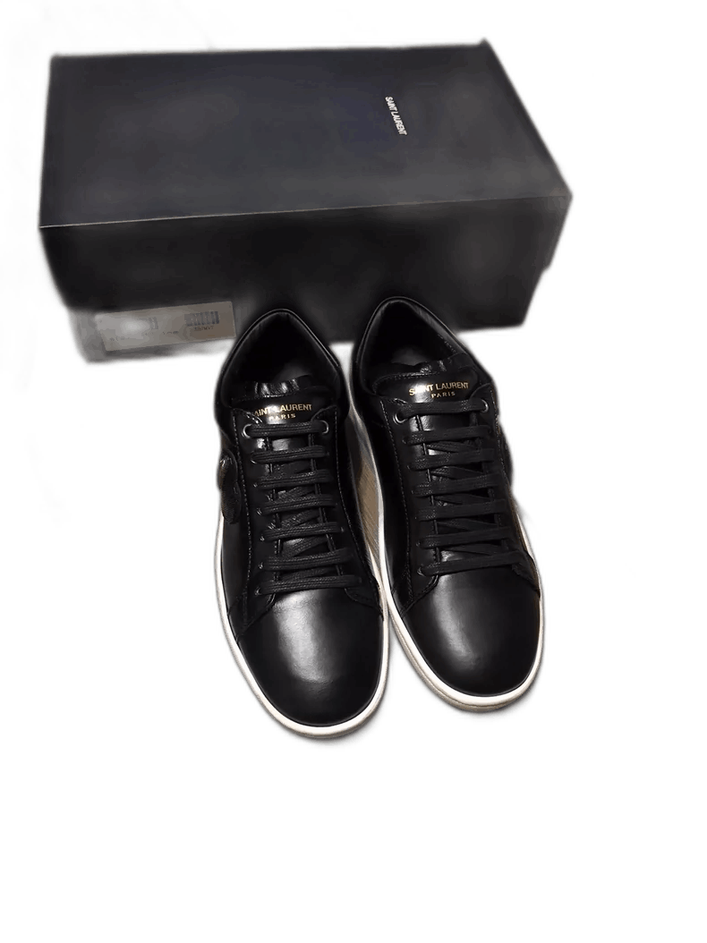 Saint Laurent Paris Saint Laurent Black Casual Leather Sneakers Size US 10 / EU 43 - 1 Thumbnail