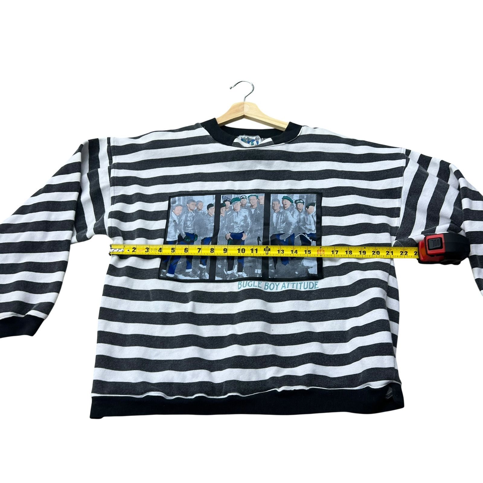 Bugle Boy Bugle Boy Attitude Striped Crewneck Size US L / EU 52-54 / 3 - 2 Thumbnail