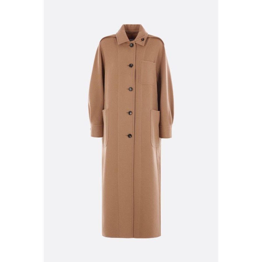 Max Mara MAX MARA Aldo Brown Wool/Cashmere Single-Breasted Coat New & Size XS / US 0-2 / IT 36-38 - 1 Thumbnail