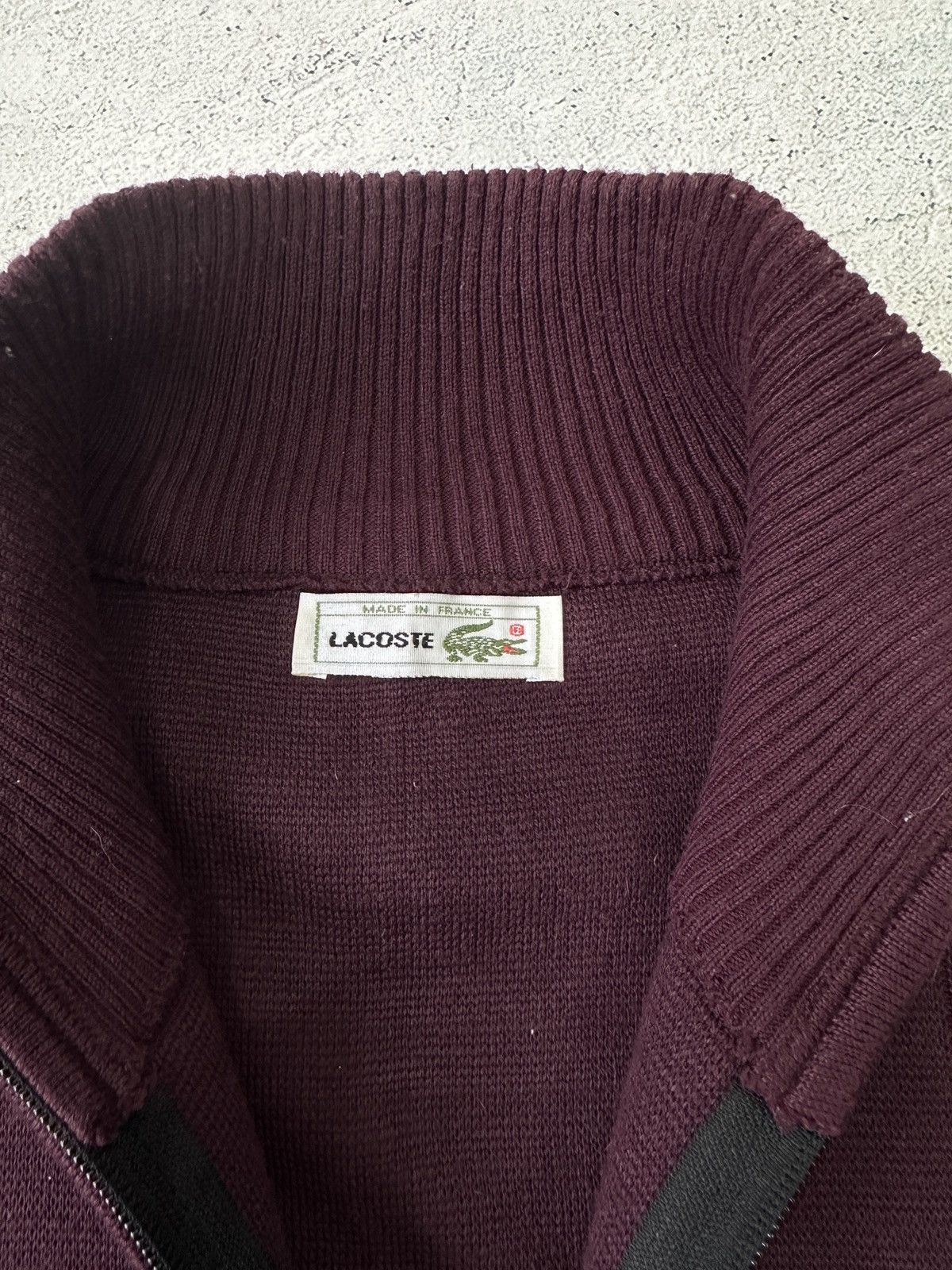 Lacoste × Vintage Vintage Lacoste Zip Up Sweater Size US L / EU 52-54 / 3 - 7 Thumbnail