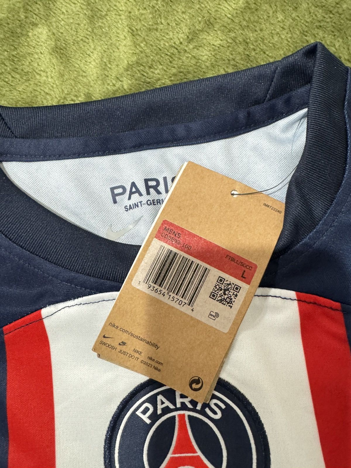 Nike Paris Saint Germain PSG 2022/23 Home Soccer Jersey Mens Size US L / EU 52-54 / 3 - 3 Thumbnail