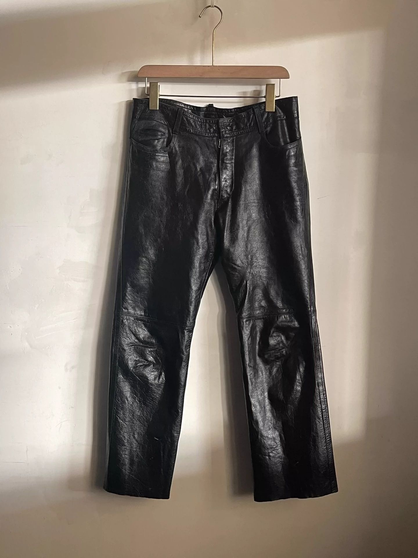 Jean Paul Gaultier Jean Paul Gaultier Motorcycle jeans leather pants-2505 Size US 32 / EU 48 - 1 Thumbnail