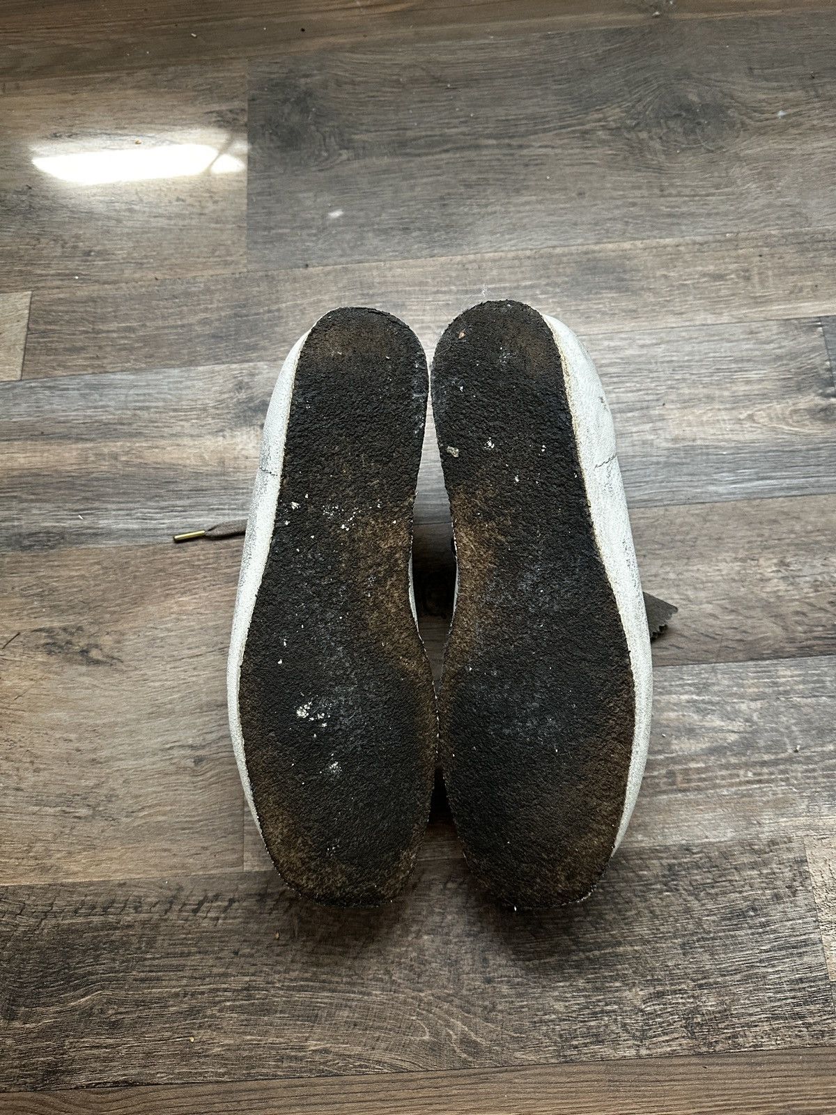 Clarks Clark's Wallabees Grey/White Brushed Size US 11 / EU 44 - 3 Thumbnail