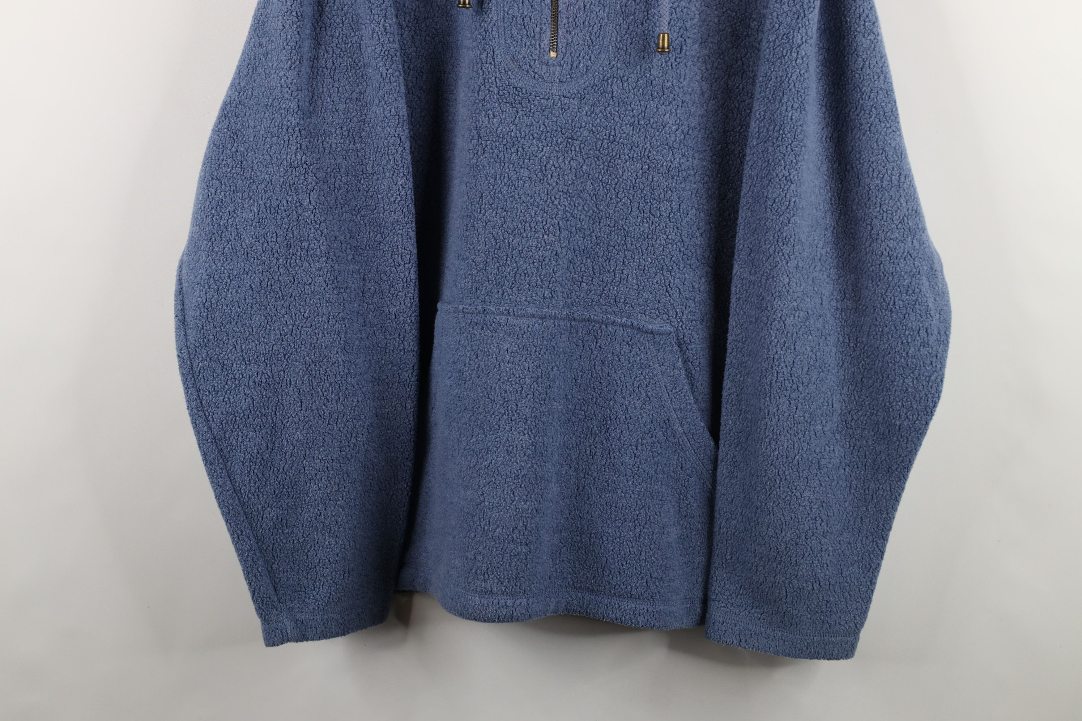 Vintage Vintage 90s Streetwear Baggy Fit Half Zip Fleece Hoodie Size US L / EU 52-54 / 3 - 3 Thumbnail