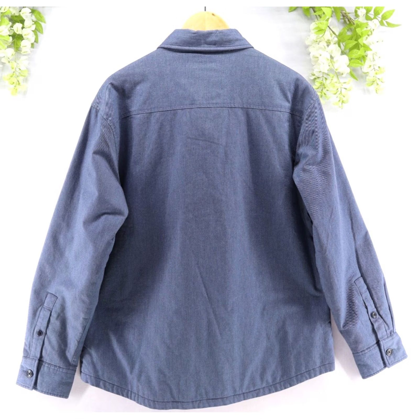 UNTUCKit UNTUCKit Mens Ziata Flannel Lined Button Up Jacket/Overshirt Shacket Blue XL Shirt Mens XL Blue Quilted/Heavyweight Casual Fall/Winter Denim? Size US XL / EU 56 / 4 - 2 Thumbnail