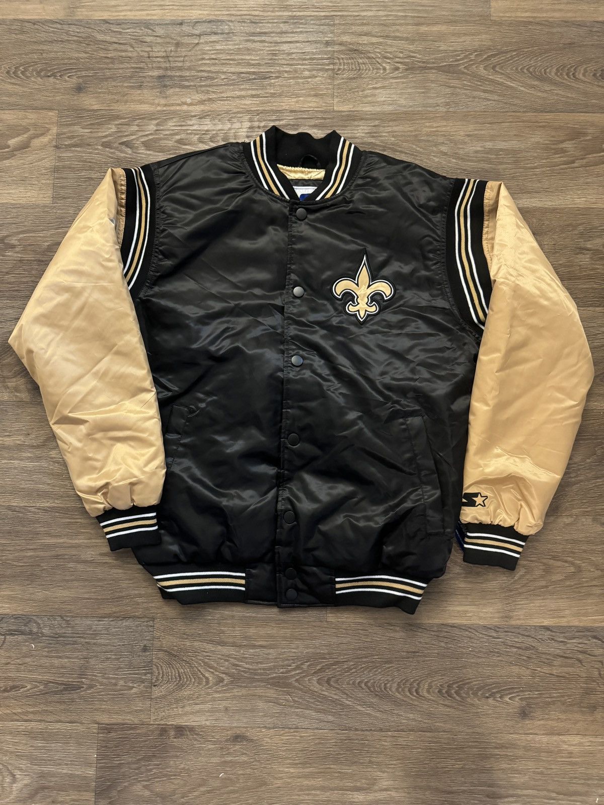 Starter Starter Vintage 90’s (NWT)New Orleans Saints Black/Gold Satin Jacket Size US L / EU 52-54 / 3 - 1 Thumbnail