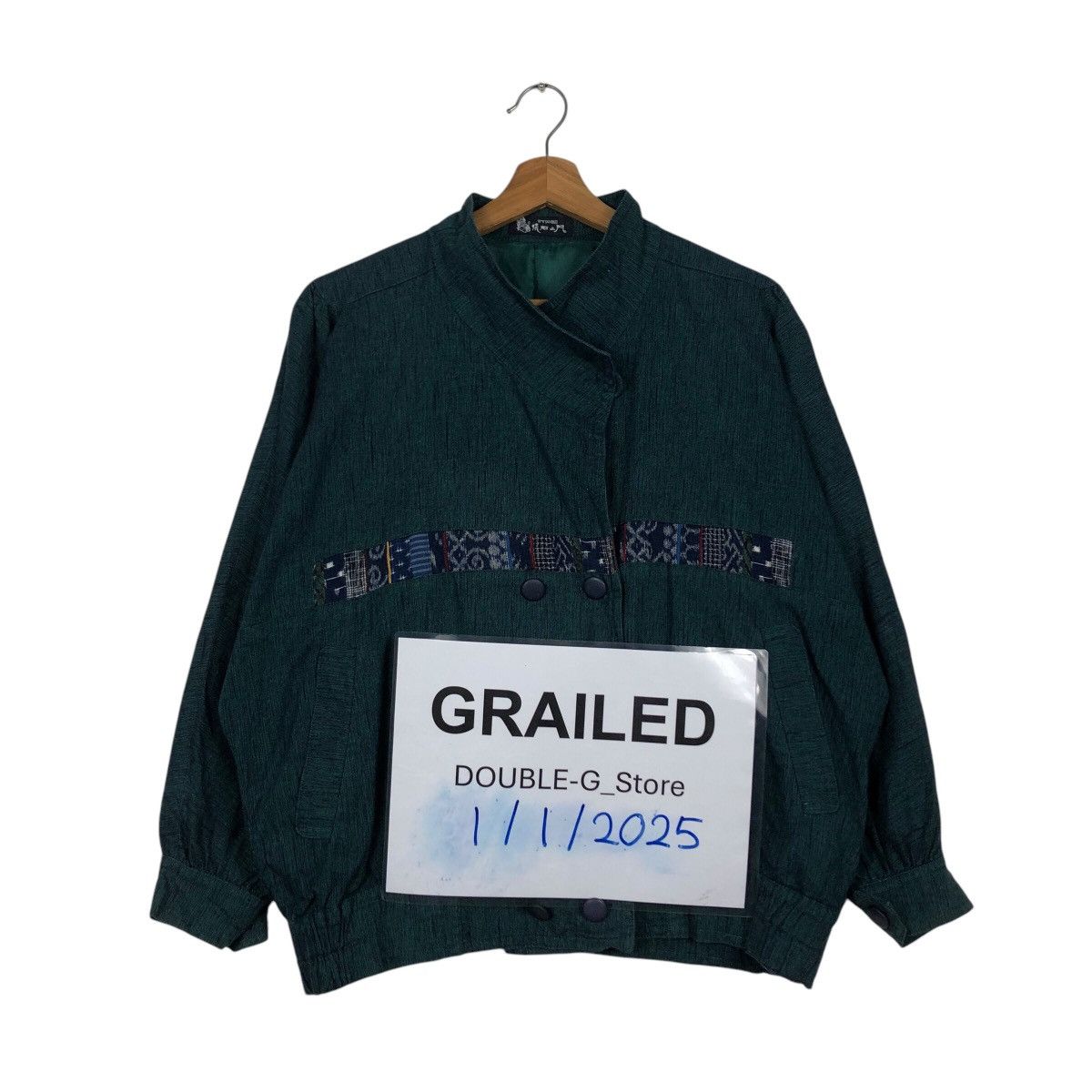 Japanese Brand Rich Green Vintage Bomber Jacket Unknown Brand Issey Miyake Size US M / EU 48-50 / 2 - 1 Thumbnail