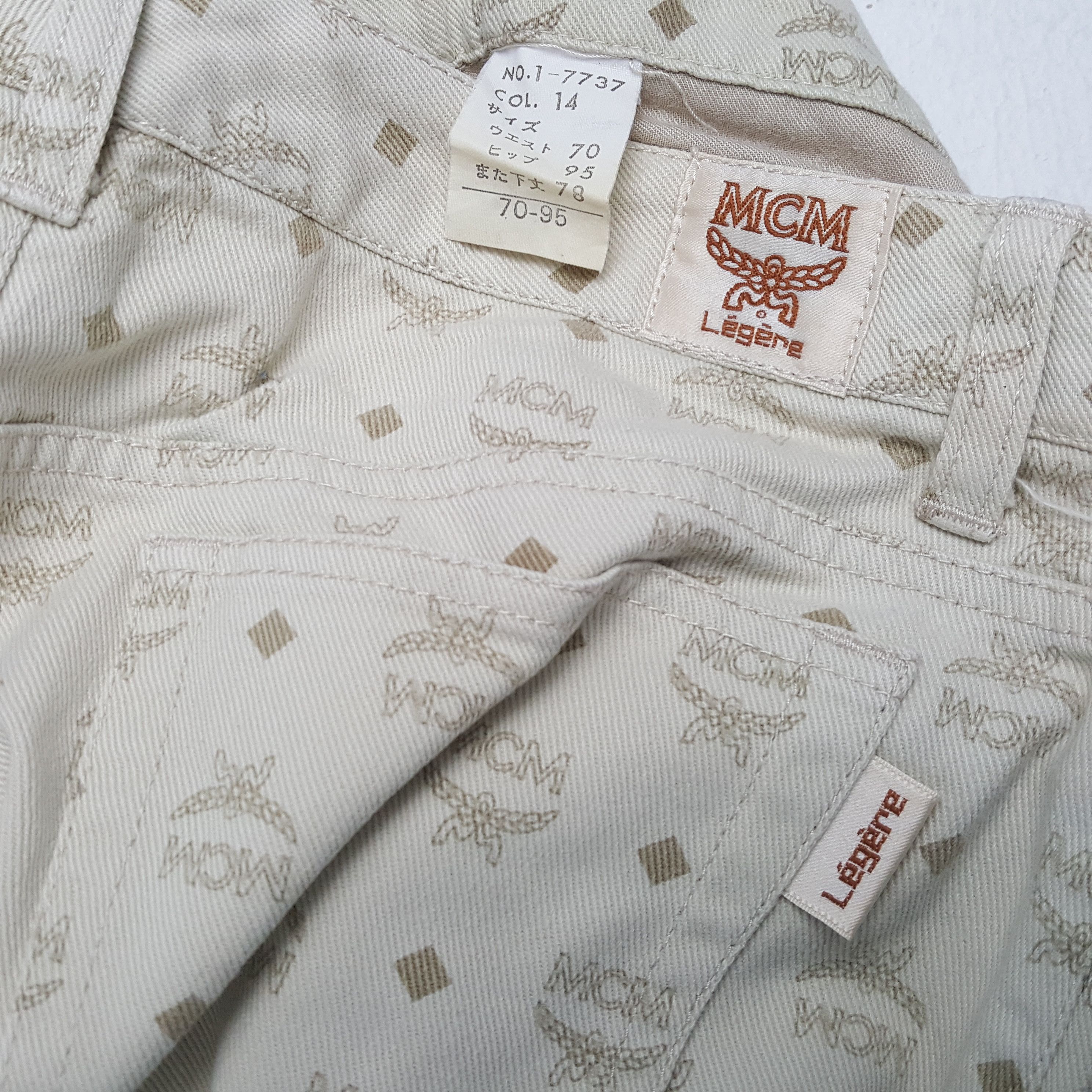 MCM × Vintage MCM LEGERE Fashion Monogram Style Pants Size US 29 - 14 Thumbnail