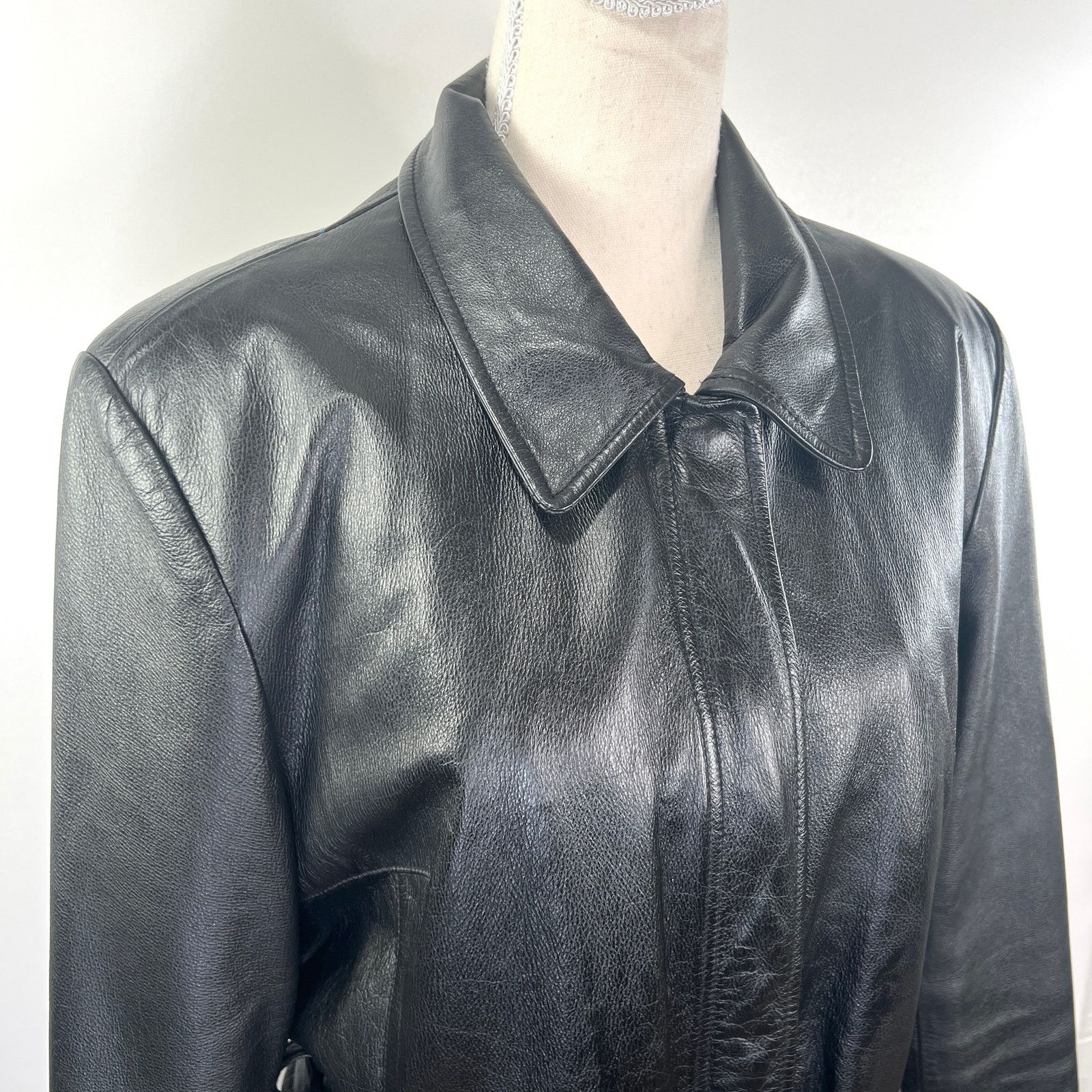 Wilsons Leather Wilsons Leather Belted Jacket Black Size L / US 10 / IT 46 - 2 Thumbnail
