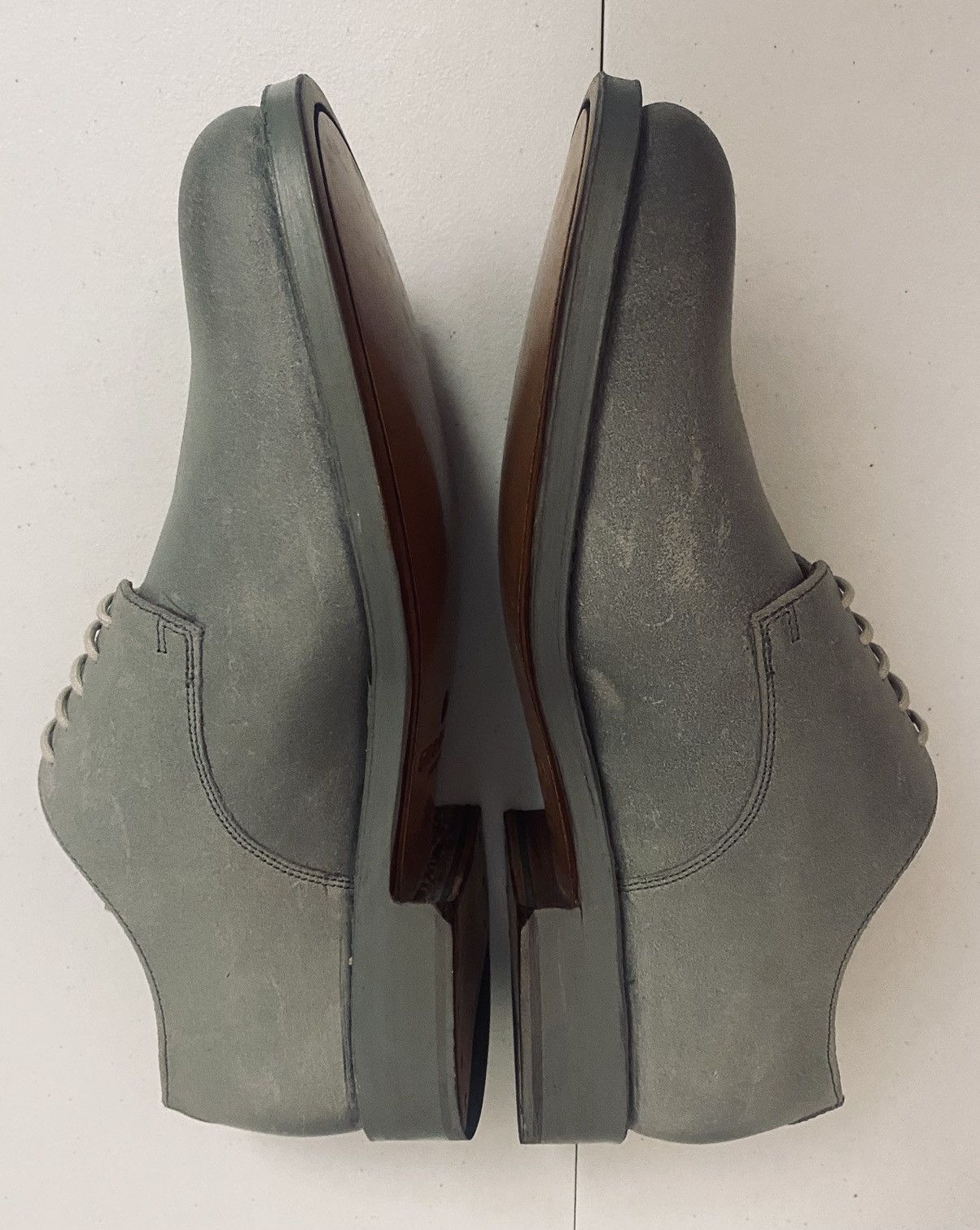 Grenson Grenson Grey Leather Burnished Toe Finnegan Derby 11 NIB Size US 11 / EU 44 - 8 Thumbnail