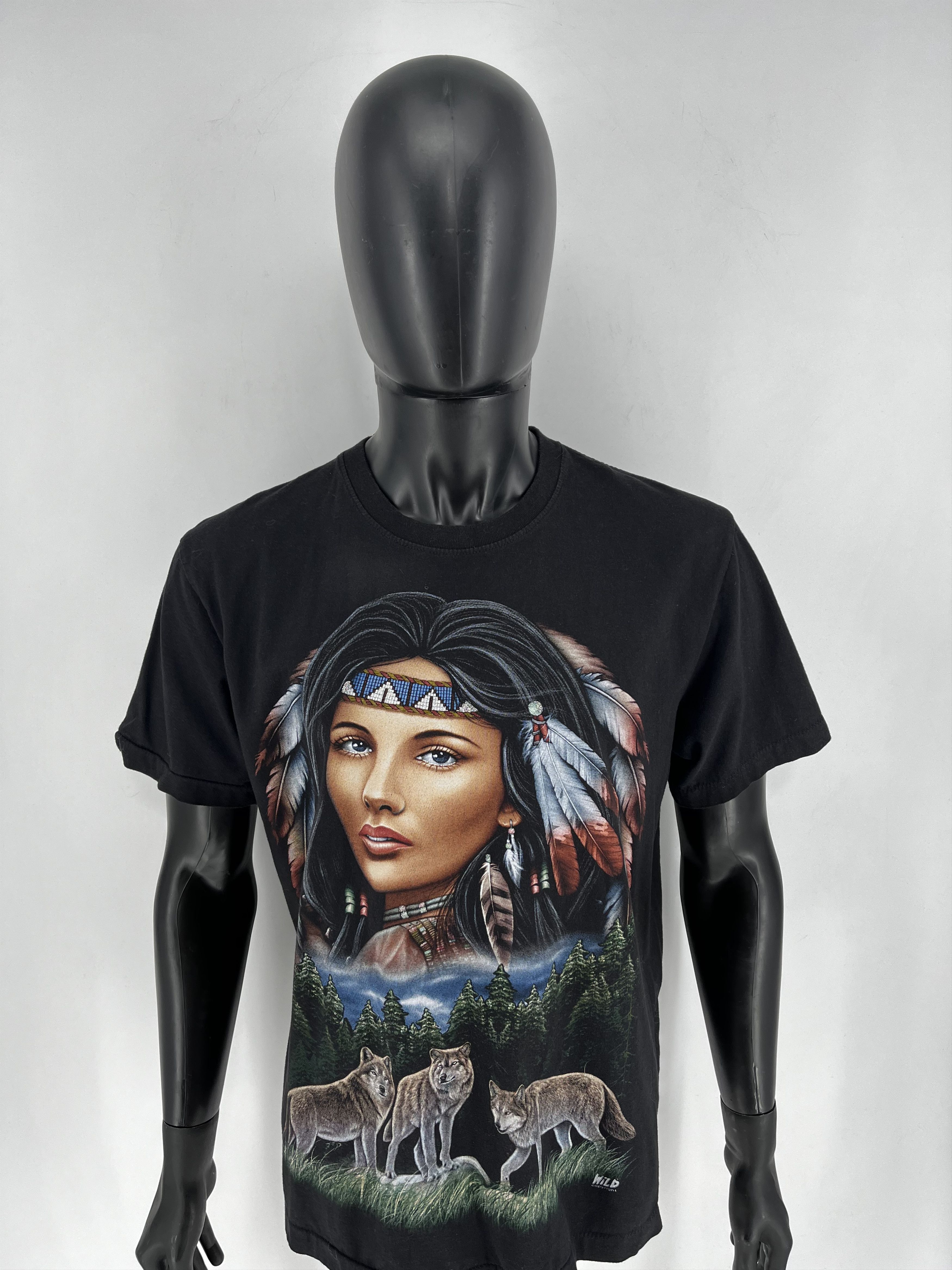 Band Tees Donna Maglia RAGAZZA INDIANA NATIVI USA viaggio America moto Size US L / EU 52-54 / 3 - 5 Thumbnail