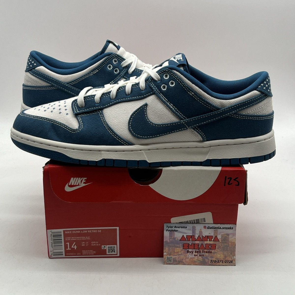 Nike Nike dunk low Sashiko industrial blue Size US 14 / EU 47 - 1 Thumbnail