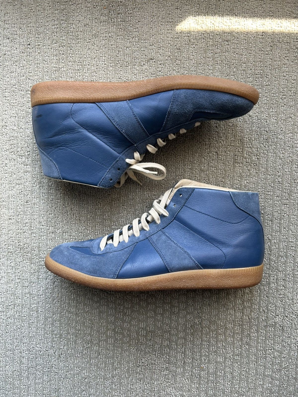 Margiela GAT blue suede High / Mid
