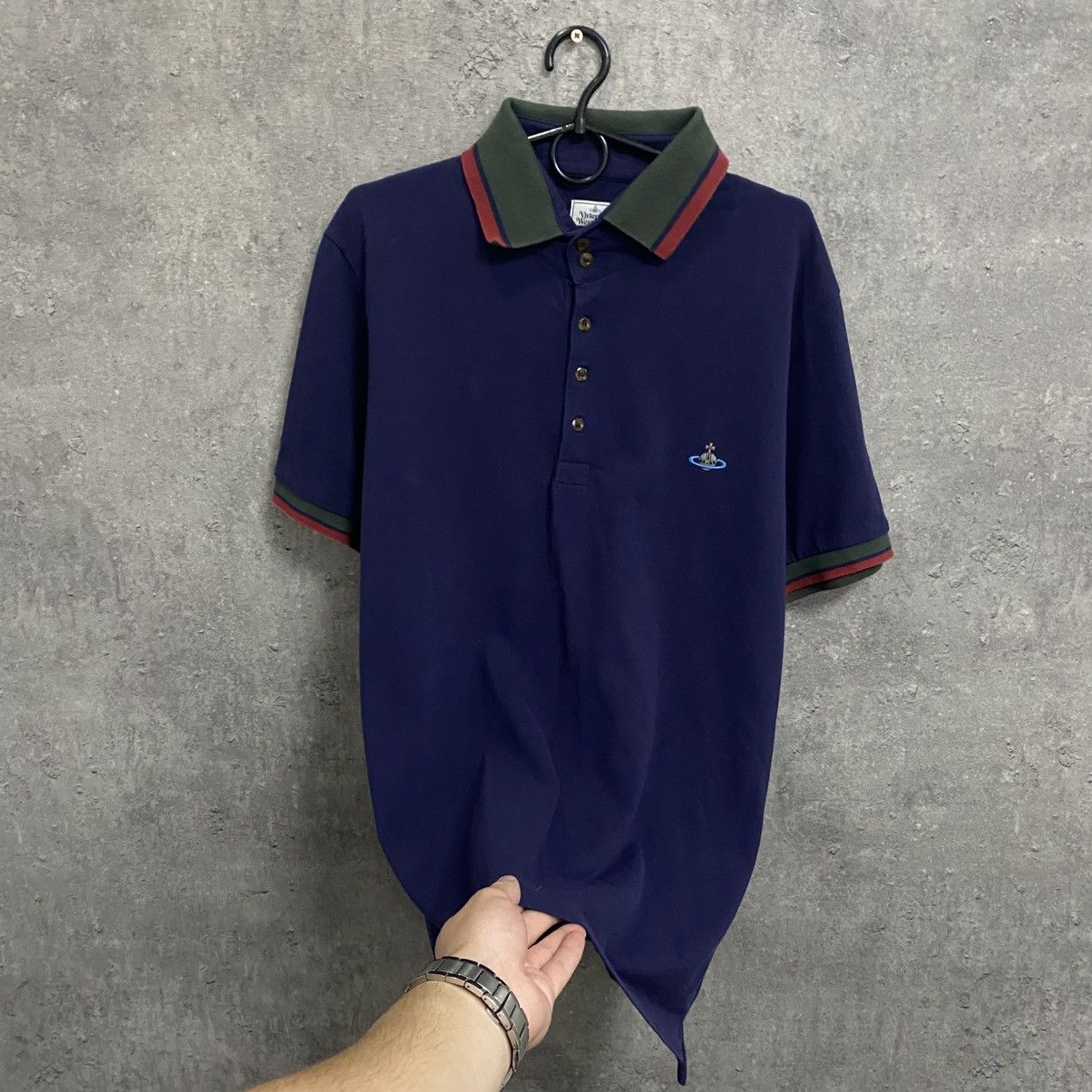 Vivienne Westwood Vivienne Westwood Polo T-Shirt Vintage Small Orb Logo Luxury Size US XL / EU 56 / 4 - 2 Thumbnail