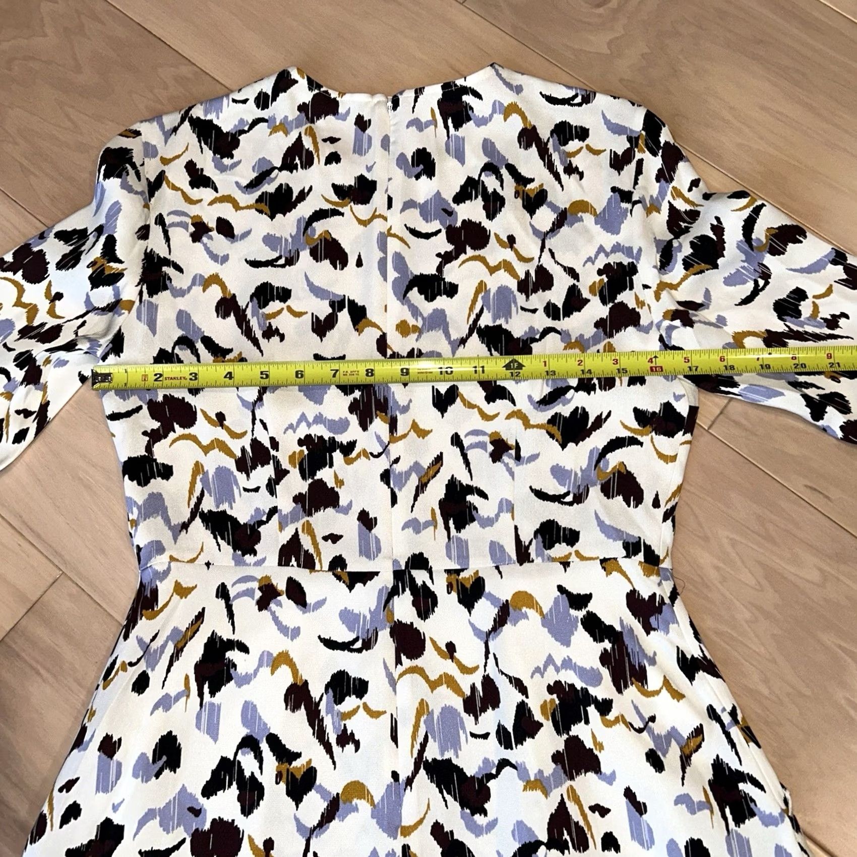 Vintage A.L.C. Floral Print Silk Mini Dress 3/4 Sleeve White 8 Women’s Silk Fit & Flare Short Dress Size M / US 6-8 / IT 42-44 - 5 Thumbnail