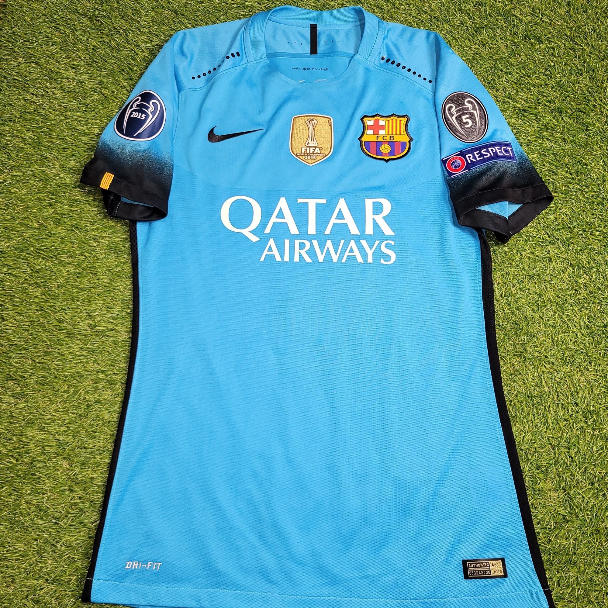 Nike Messi Barcelona PLAYER ISSUE 2015 2016 Away Soccer Jersey M Size US M / EU 48-50 / 2 - 2 Thumbnail