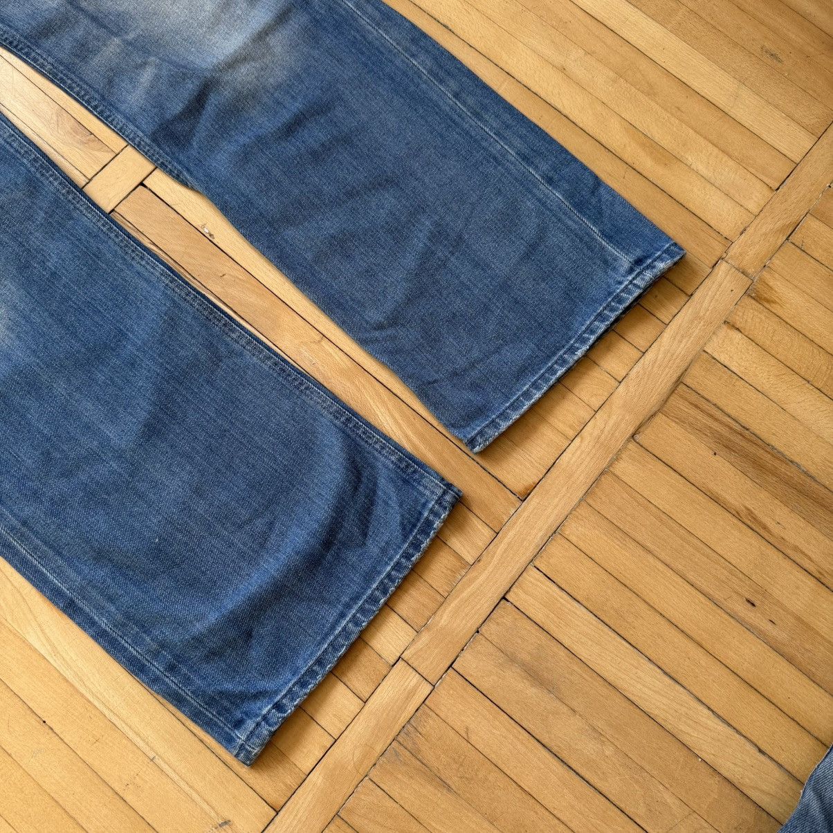 Diesel 📌 Crazy Diesel Flared Bootcut Vintage Y2K Washed Blue Denim Size US 34 / EU 50 - 3 Thumbnail