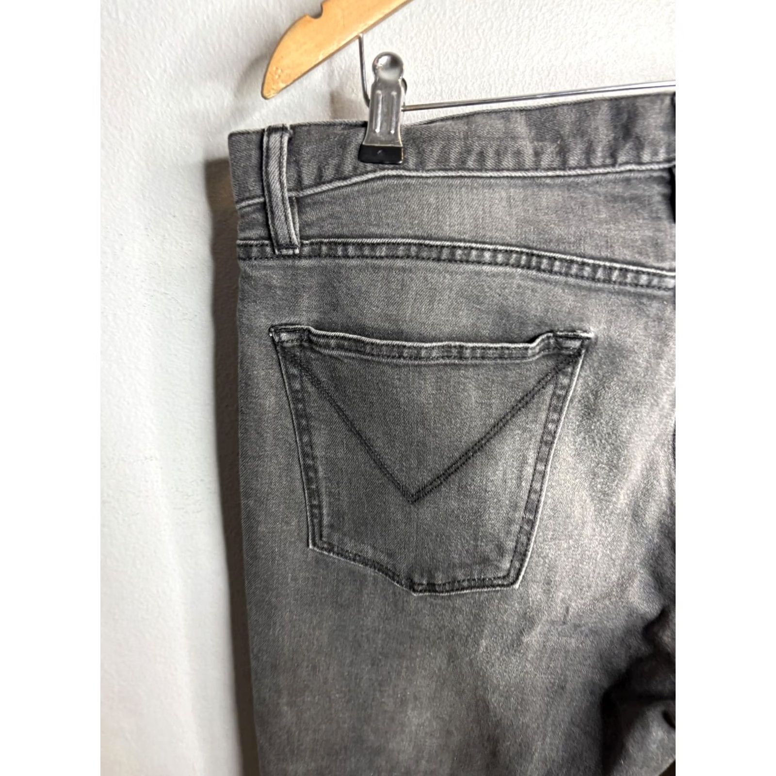 John Varvatos John Varvatos Jeans Mens 34 Slim Fit Black Gray Distressed Denim USA Designer Size US 34 / EU 50 - 2 Thumbnail