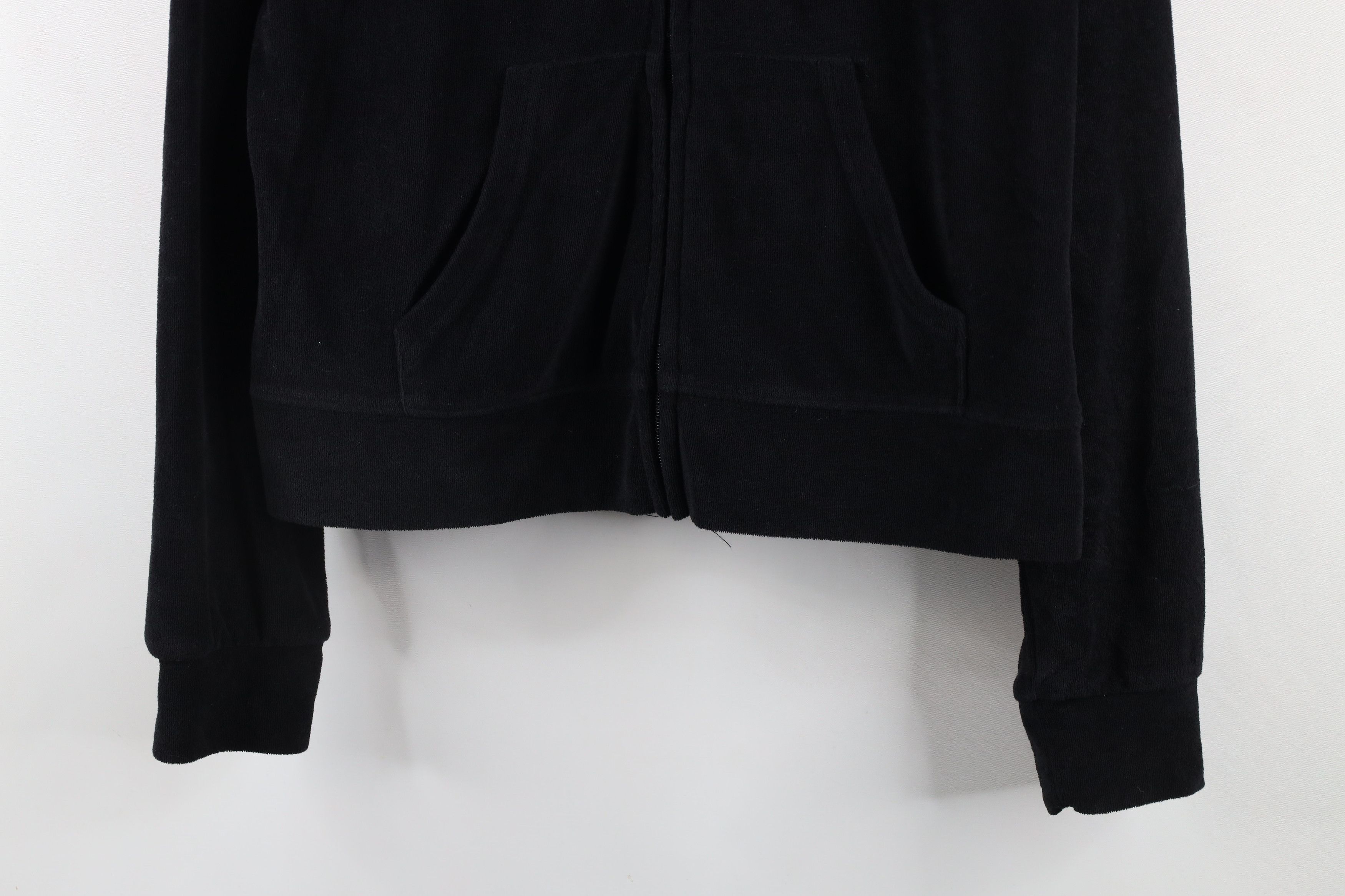 Juicy Couture × Vintage Vintage Y2K Juicy Couture Terry Cloth Full Zip Hoodie Black Size L / US 10 / IT 46 - 3 Thumbnail