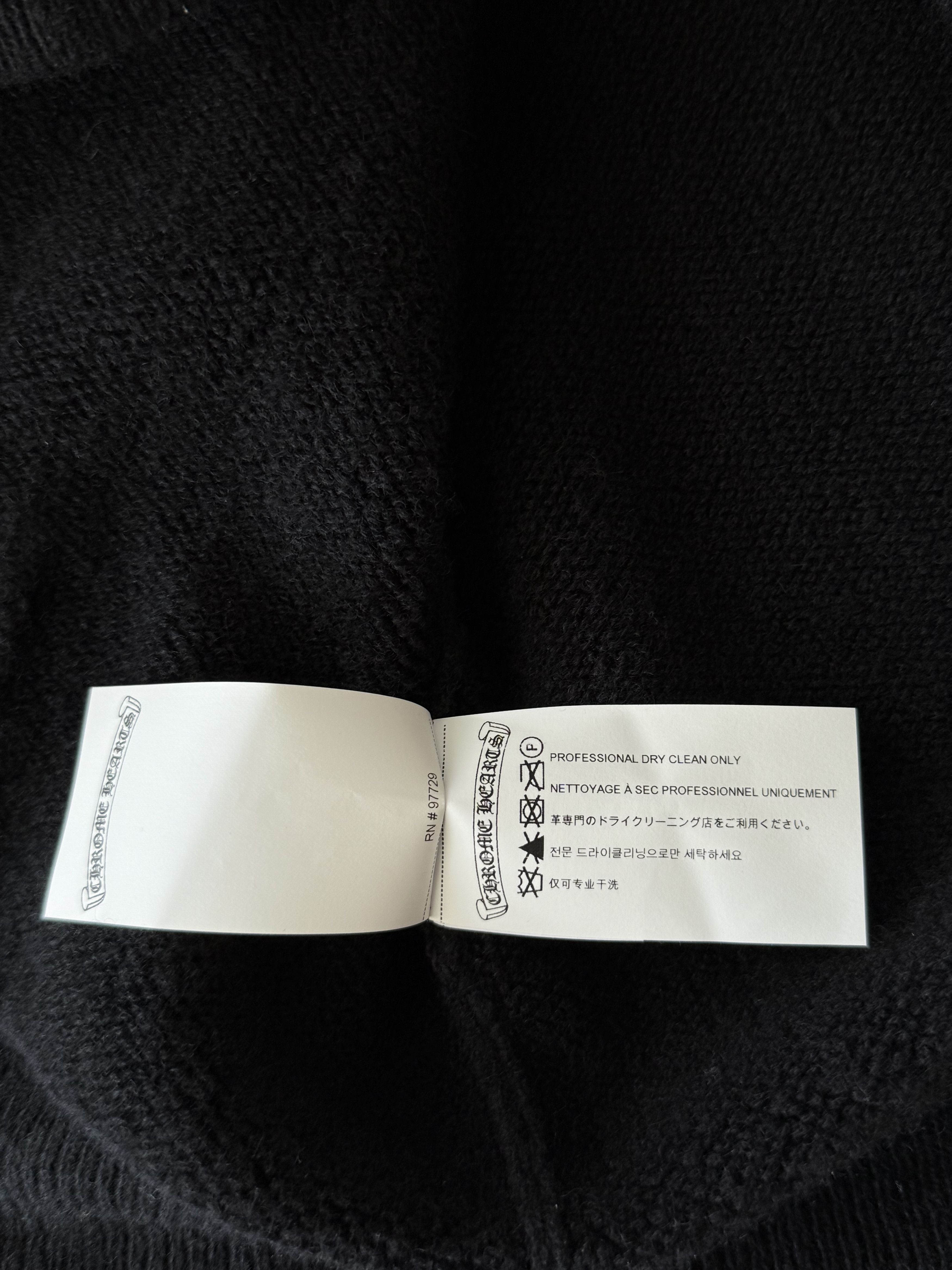 Chrome Hearts Chrome Hearts Black & White Floral Cashmere Zip Up Hoodie Size US L / EU 52-54 / 3 - 5 Thumbnail
