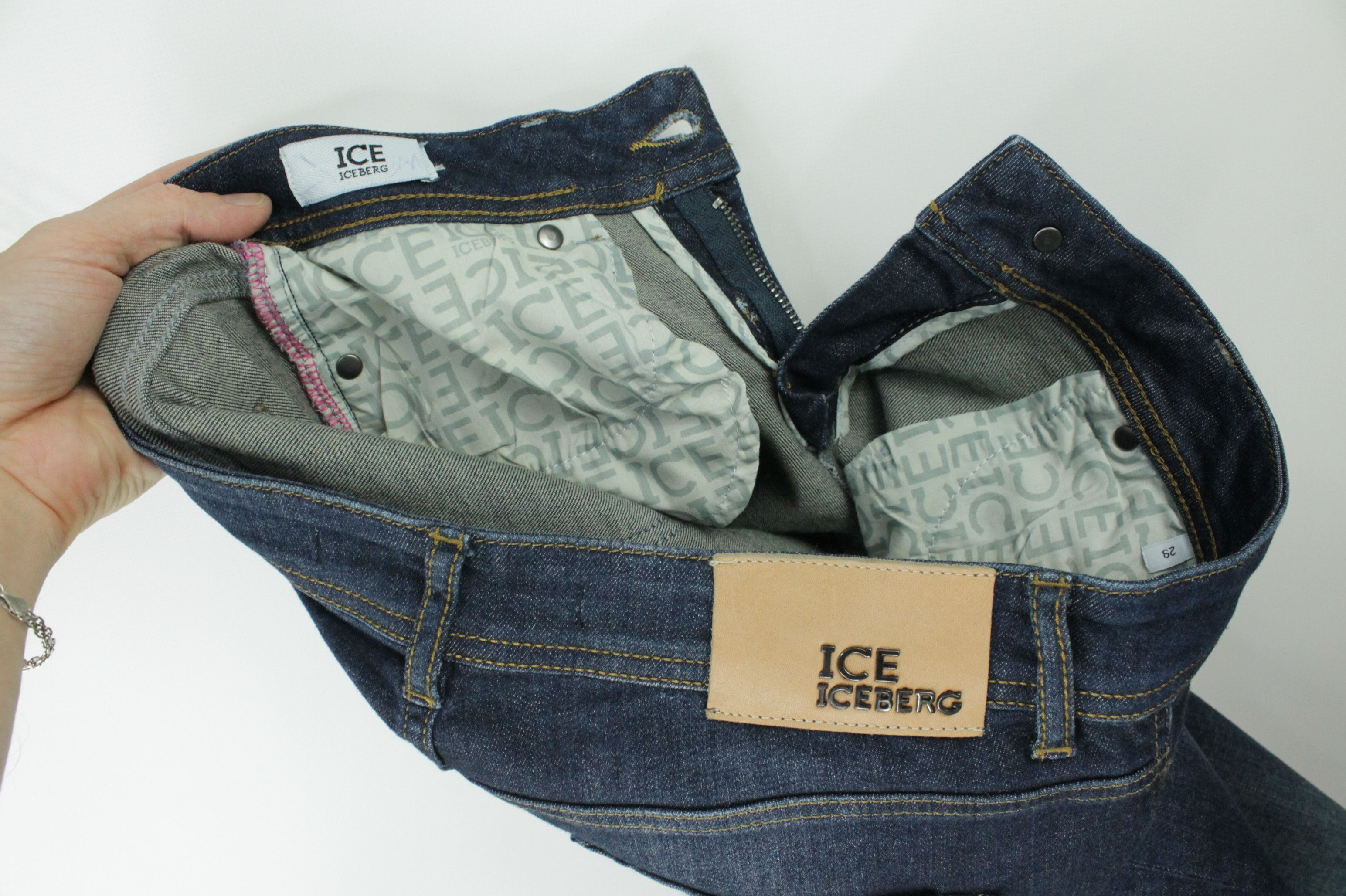 Designer × Iceberg Iceberg Shanghai 27 Slim Fit Blue Women's Jeans Size 29" - 11 Thumbnail